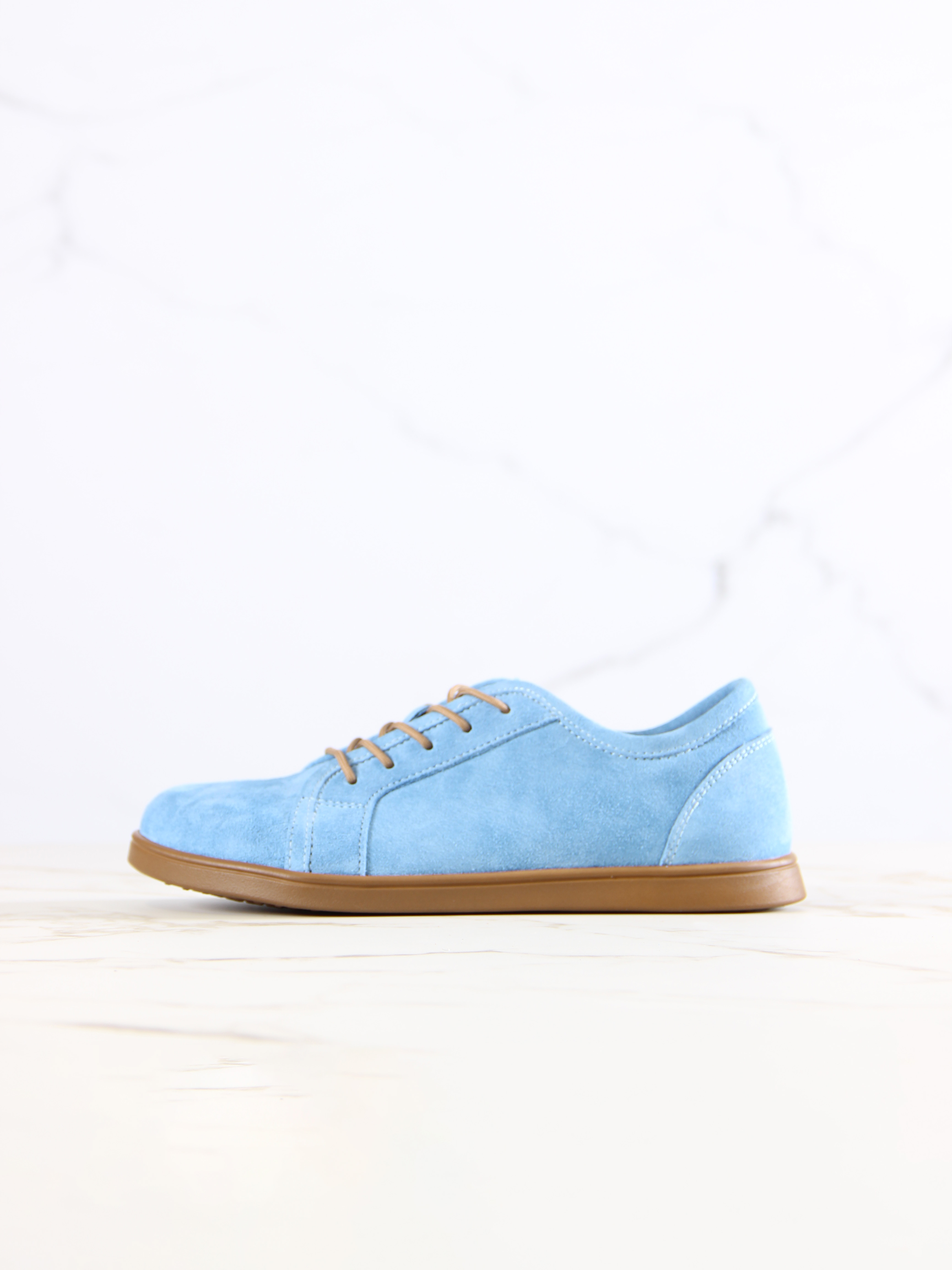 картинка Кеды босоногие ED'ART 182.асти'br.Голубой велюр от интернет магазина