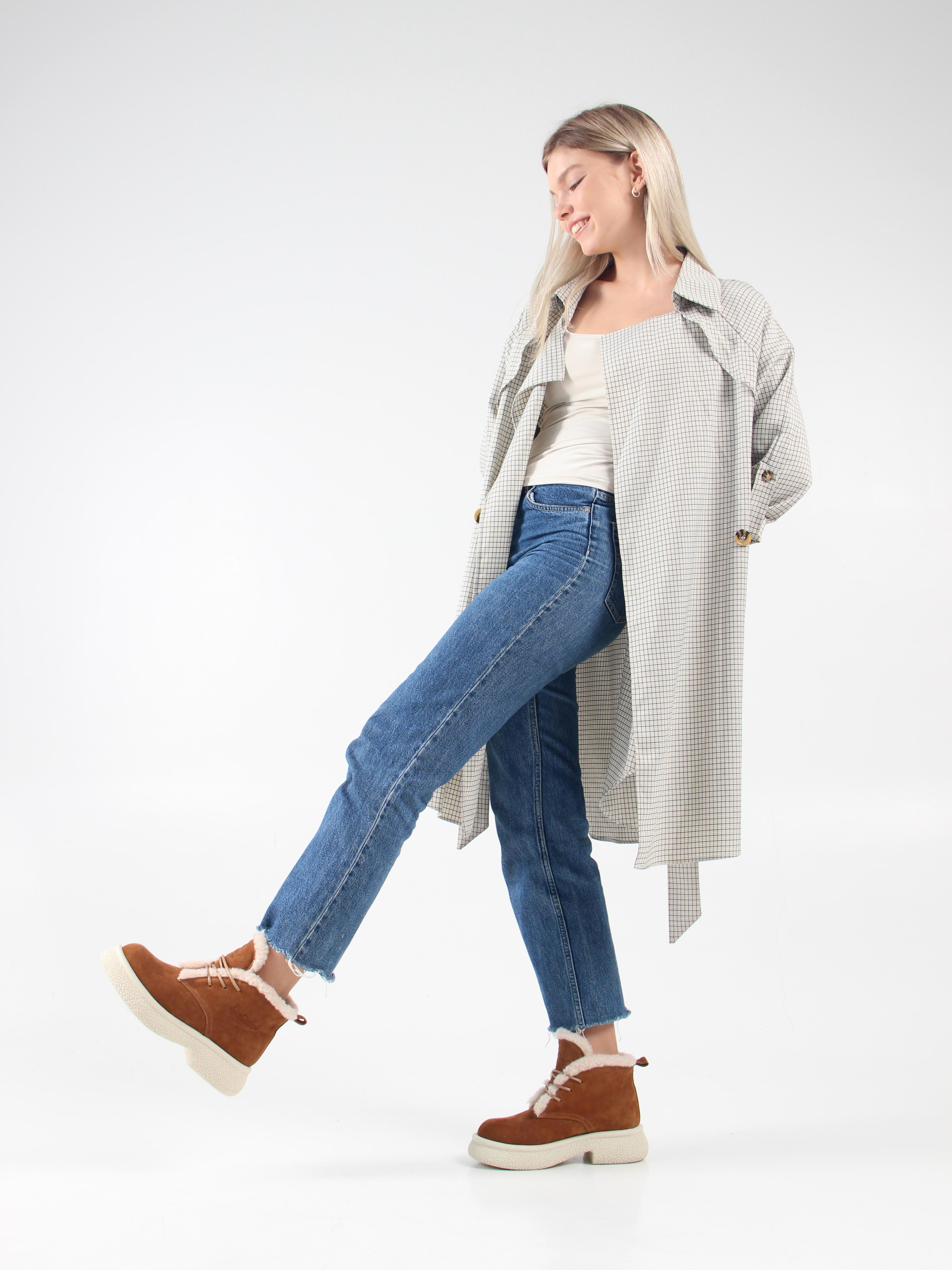 картинка Ботинки ED'ART 308.агата'w. светло коричневый замша от интернет магазина