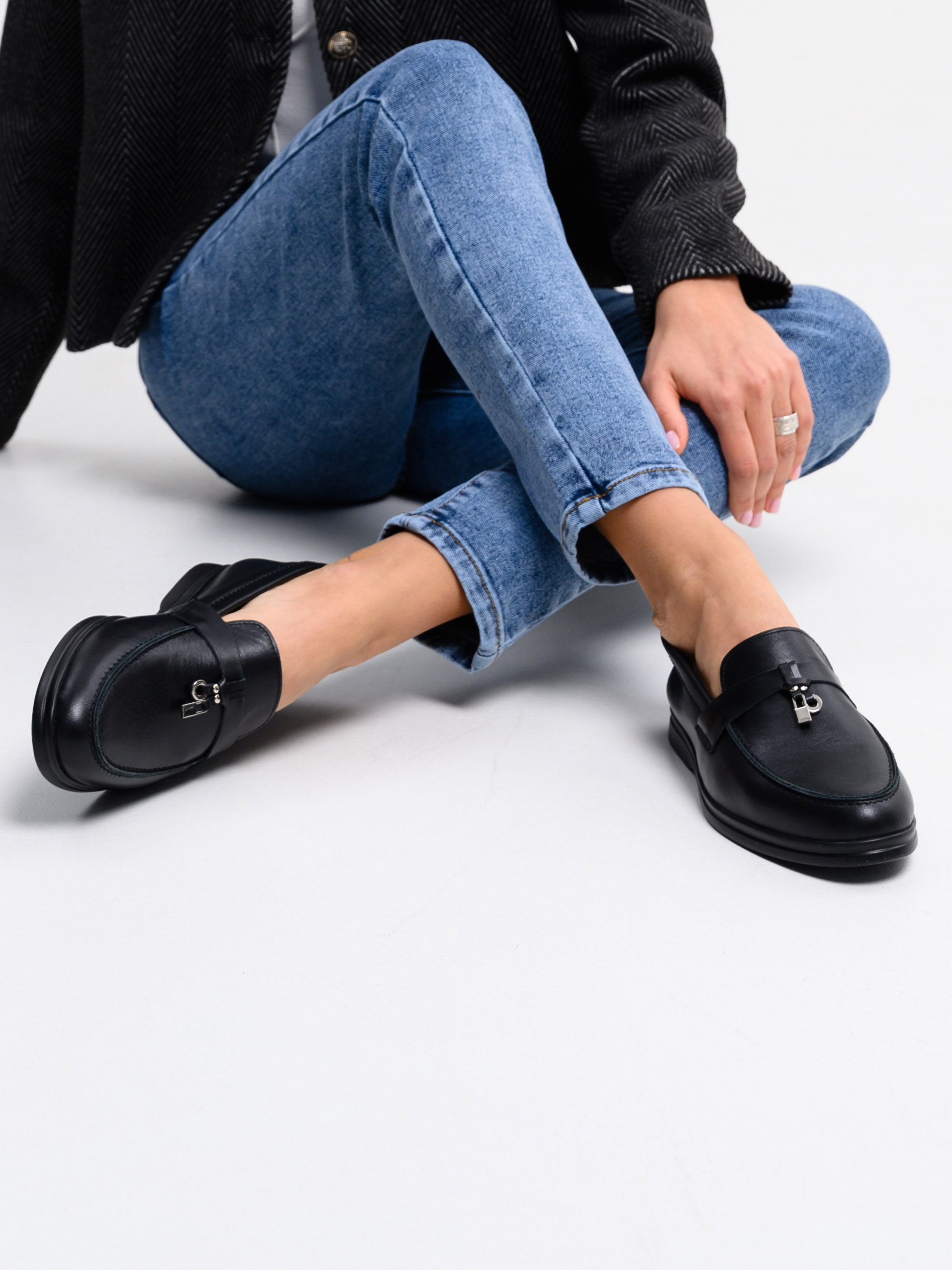 картинка Лоферы  ED'ART 170.2614'bl. Черный от интернет магазина