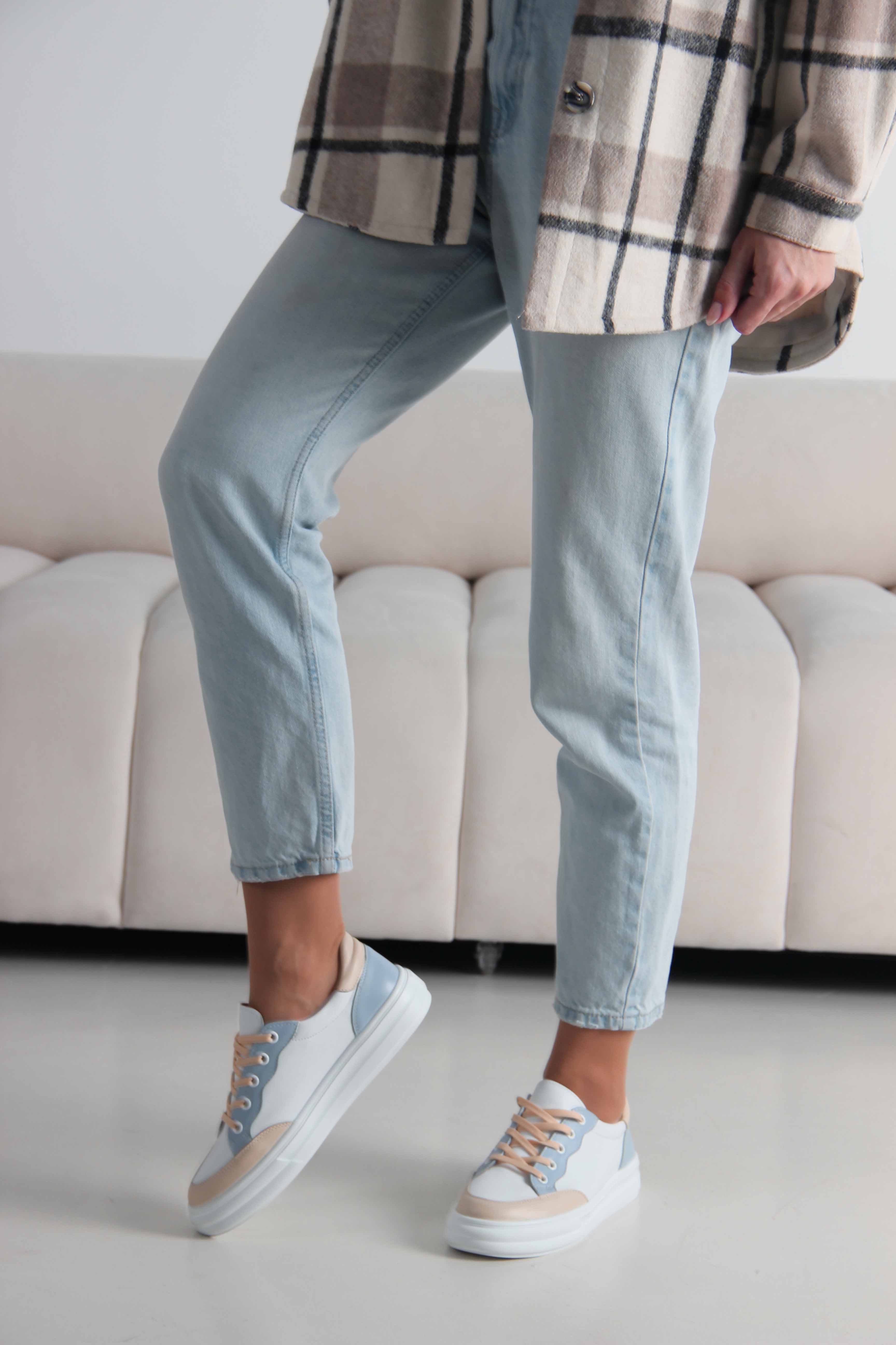 картинка Кеды ED'ART 148.lusi22'w. Белый-бежевый-голубой от интернет магазина