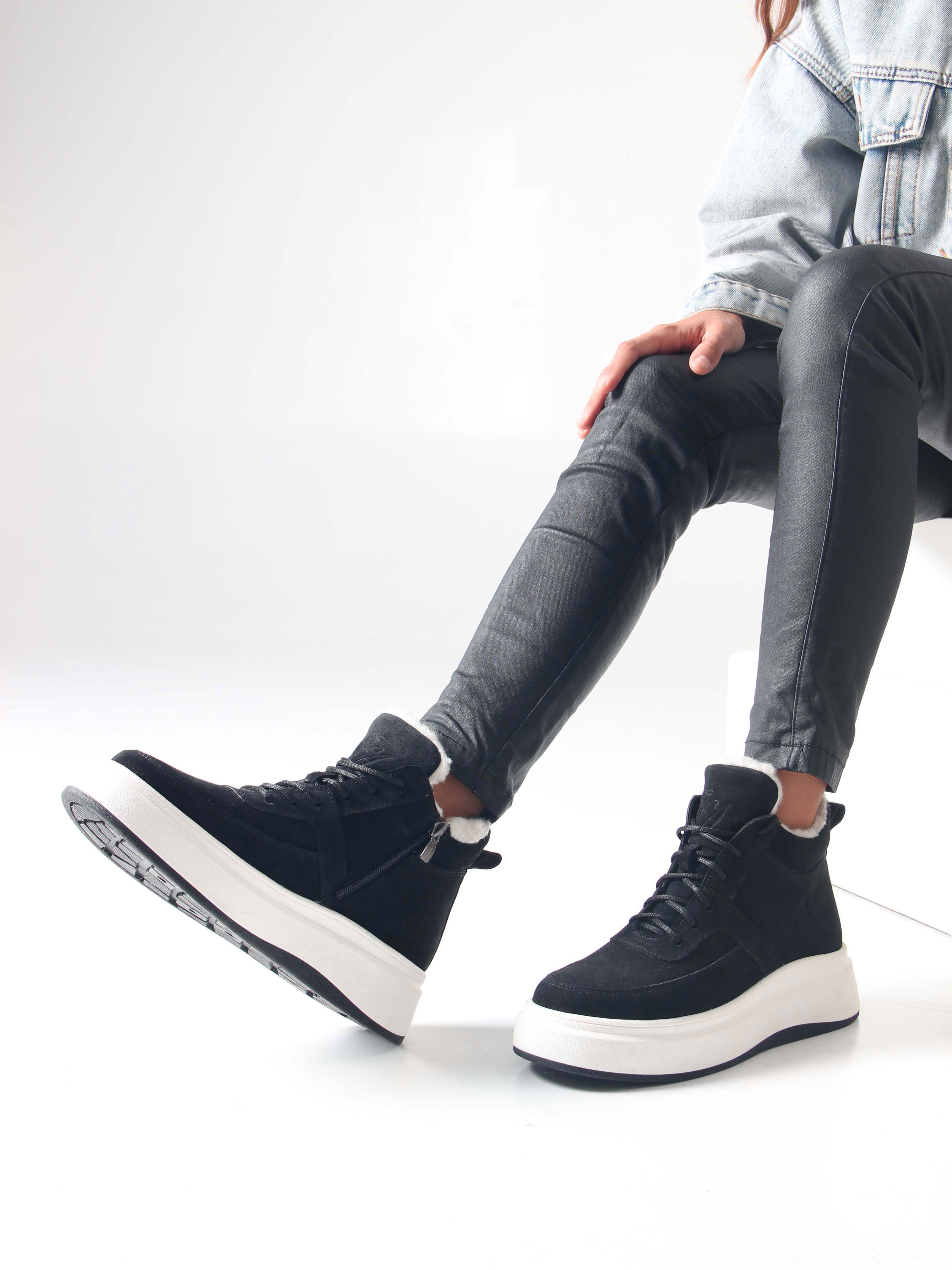 картинка Ботинки ED'ART 260.windy'w. черный замш от интернет магазина