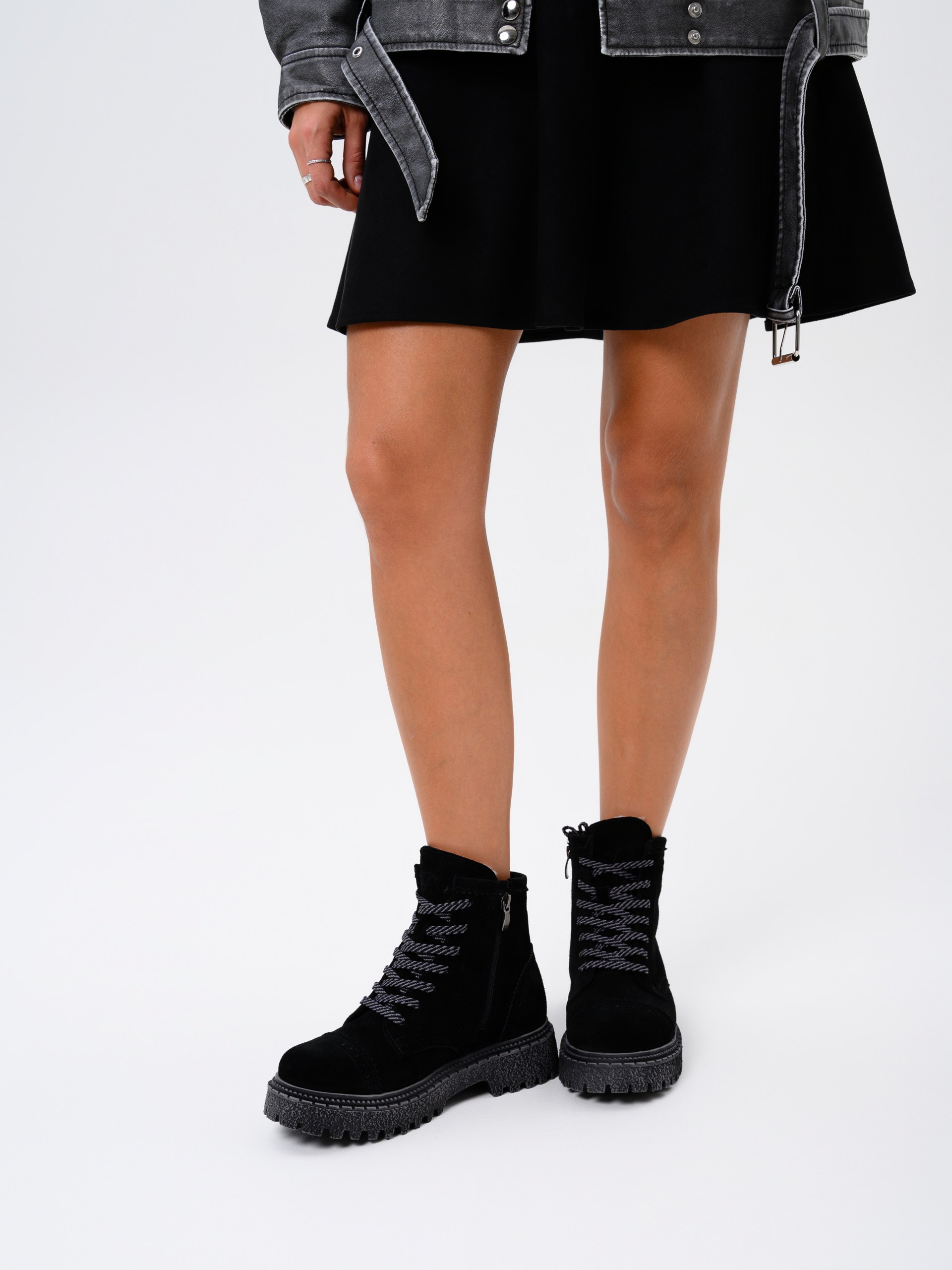 картинка Ботинки ED'ART 319.22511'gr. Черный замша от интернет магазина