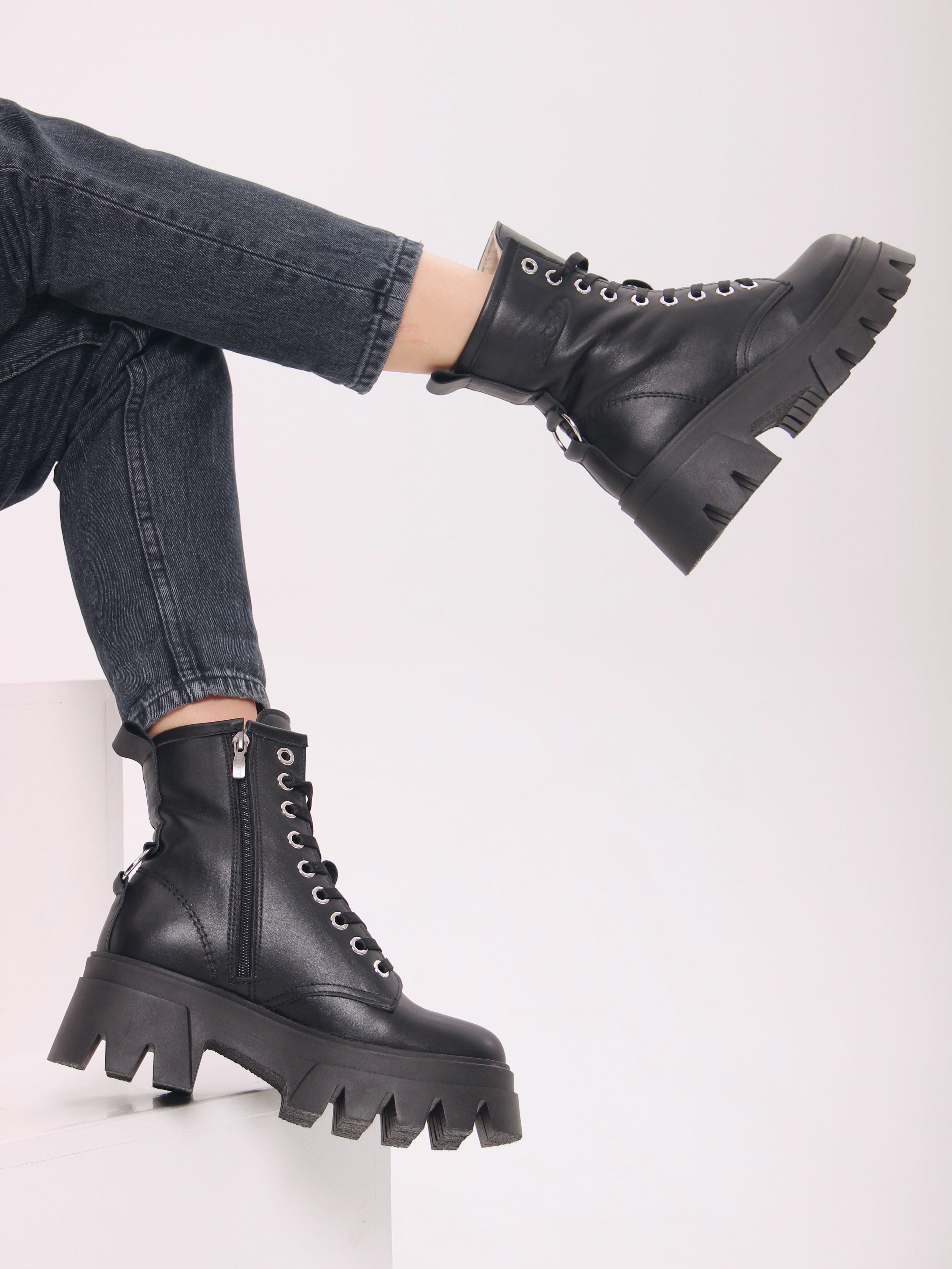 картинка Ботинки ED'ART 329.зиплайн'bl. черный от интернет магазина