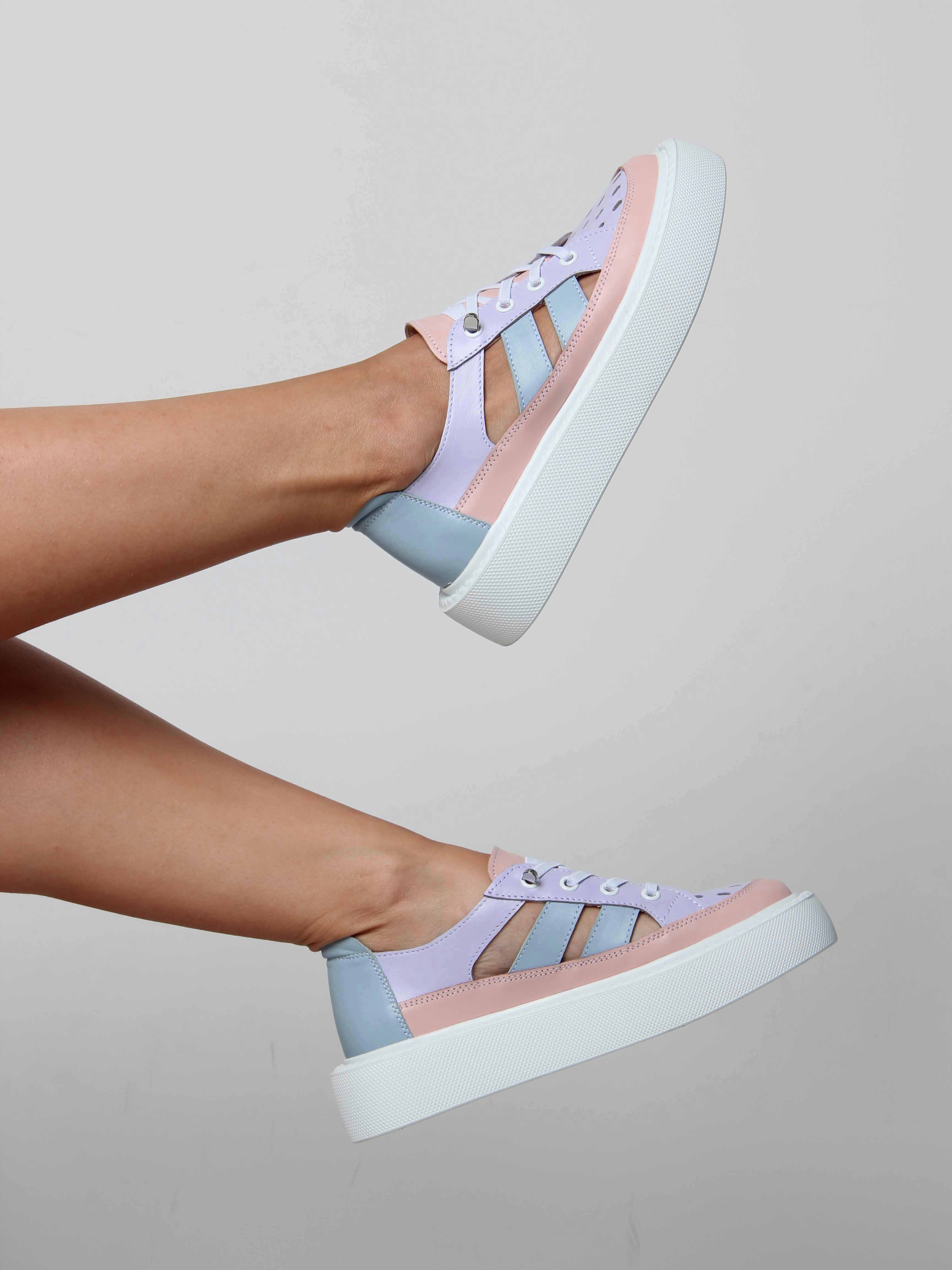 картинка Кроссовки ED'ART 165.P.Lusi23.'w. Розовый голубой фиолетовый от интернет магазина