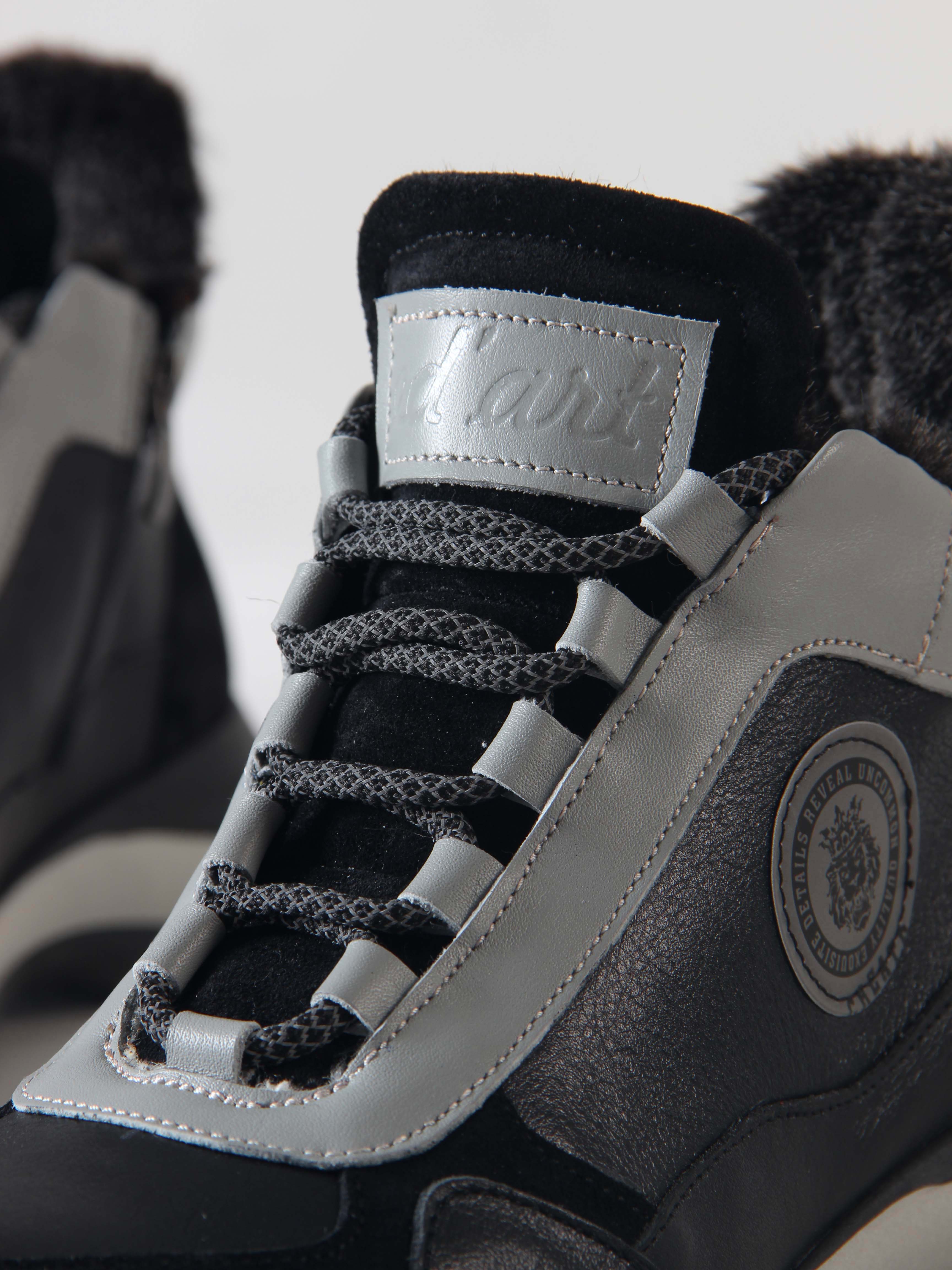 картинка Ботинки ED'ART 350.uno2'bl. черный серый от интернет магазина