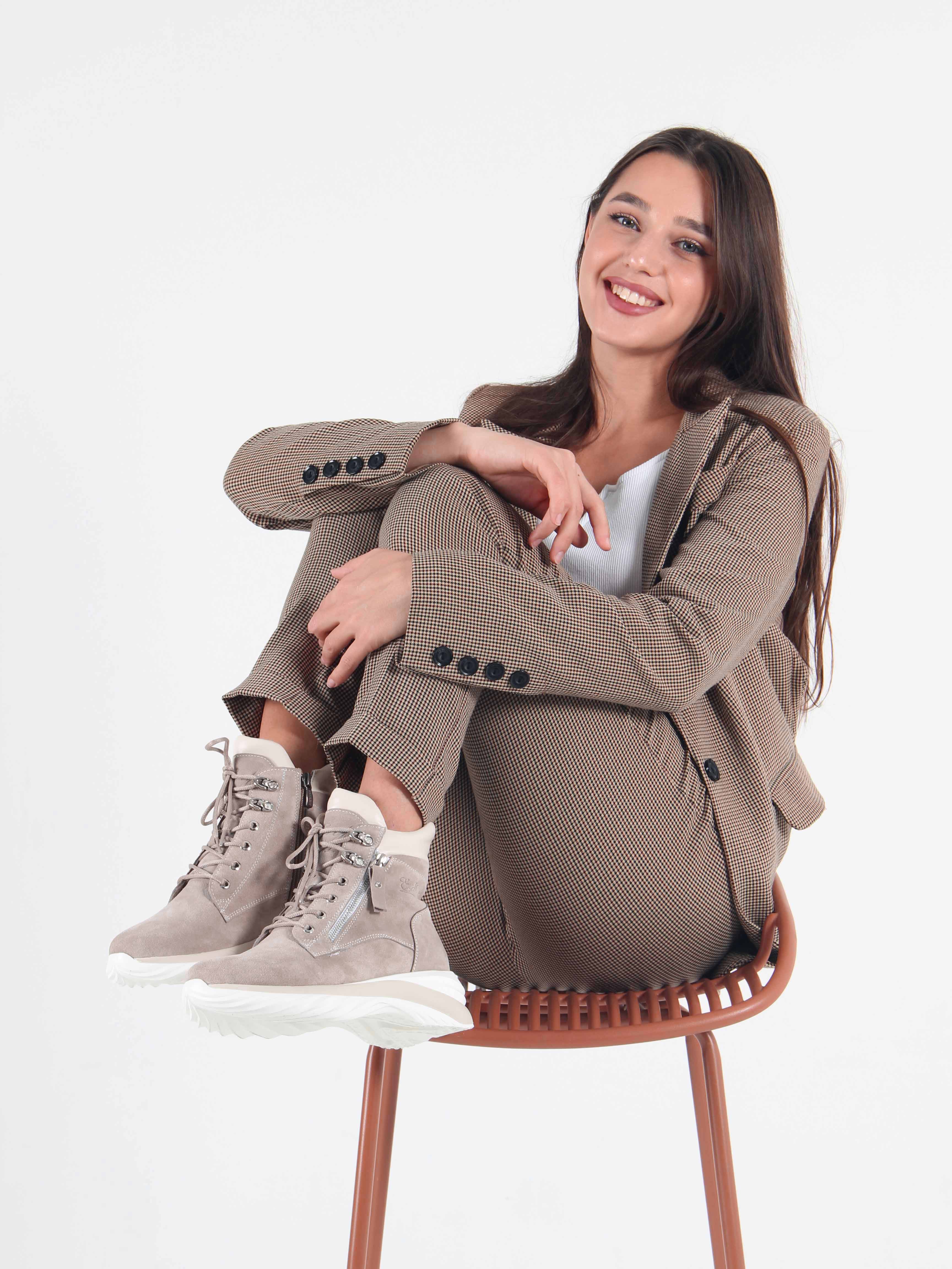 картинка Ботинки ED'ART 261.uno2'w. каменный замша от интернет магазина