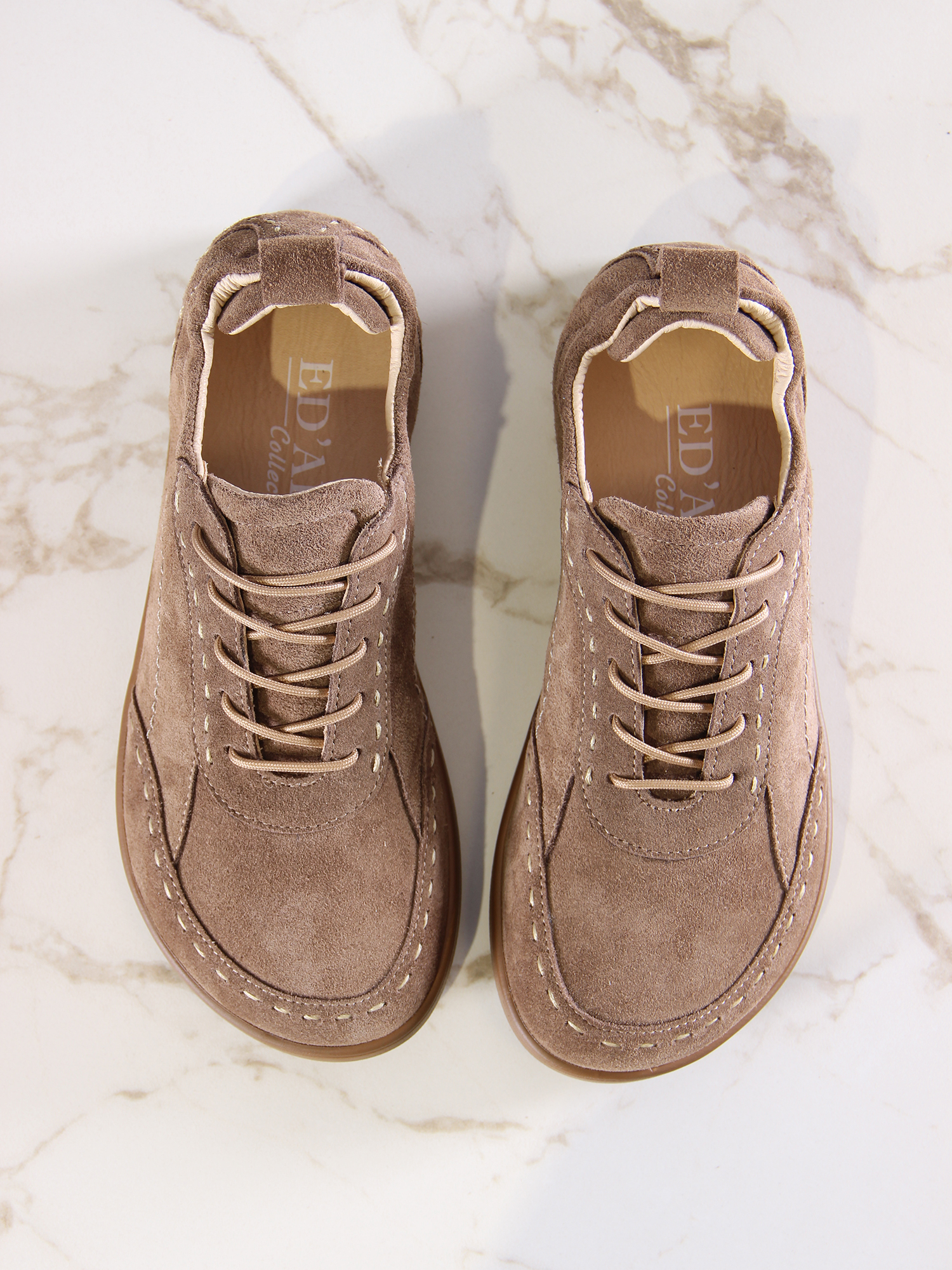 картинка Сникерины ED'ART 178.асти"br.Серо-коричневая замша от интернет магазина