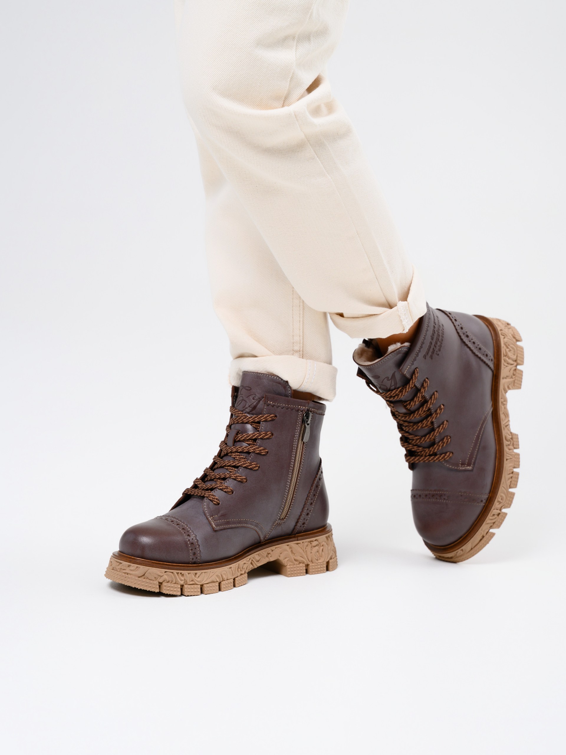 картинка Ботинки ED'ART 319.PODYUM141'br. Вакса коричневая от интернет магазина