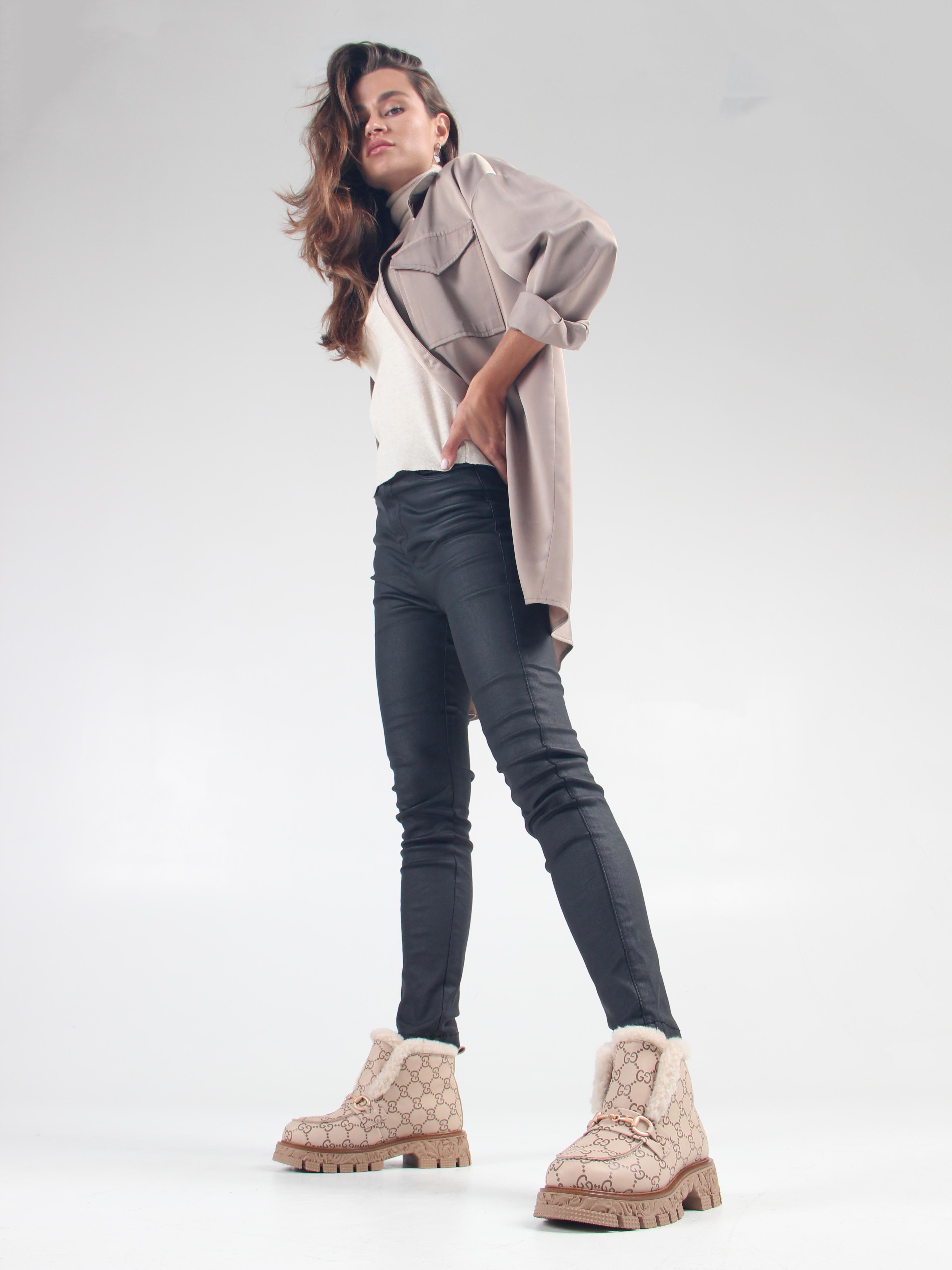 картинка Ботинки ED'ART 307. PODYUM141 'br. бежевый гучи коричневый от интернет магазина