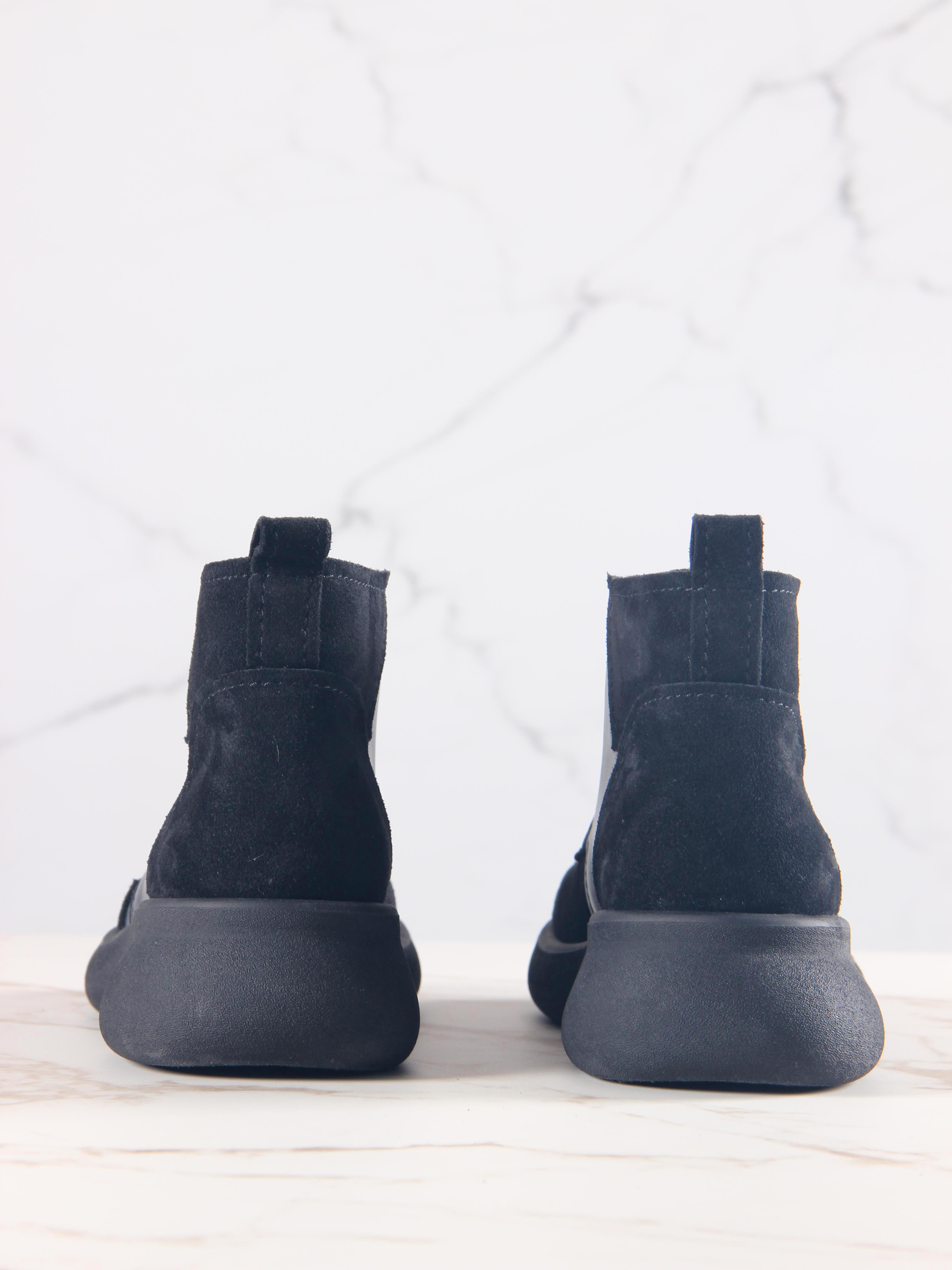 картинка Ботинки  ED'ART 305.927'bl. черный черная замша от интернет магазина