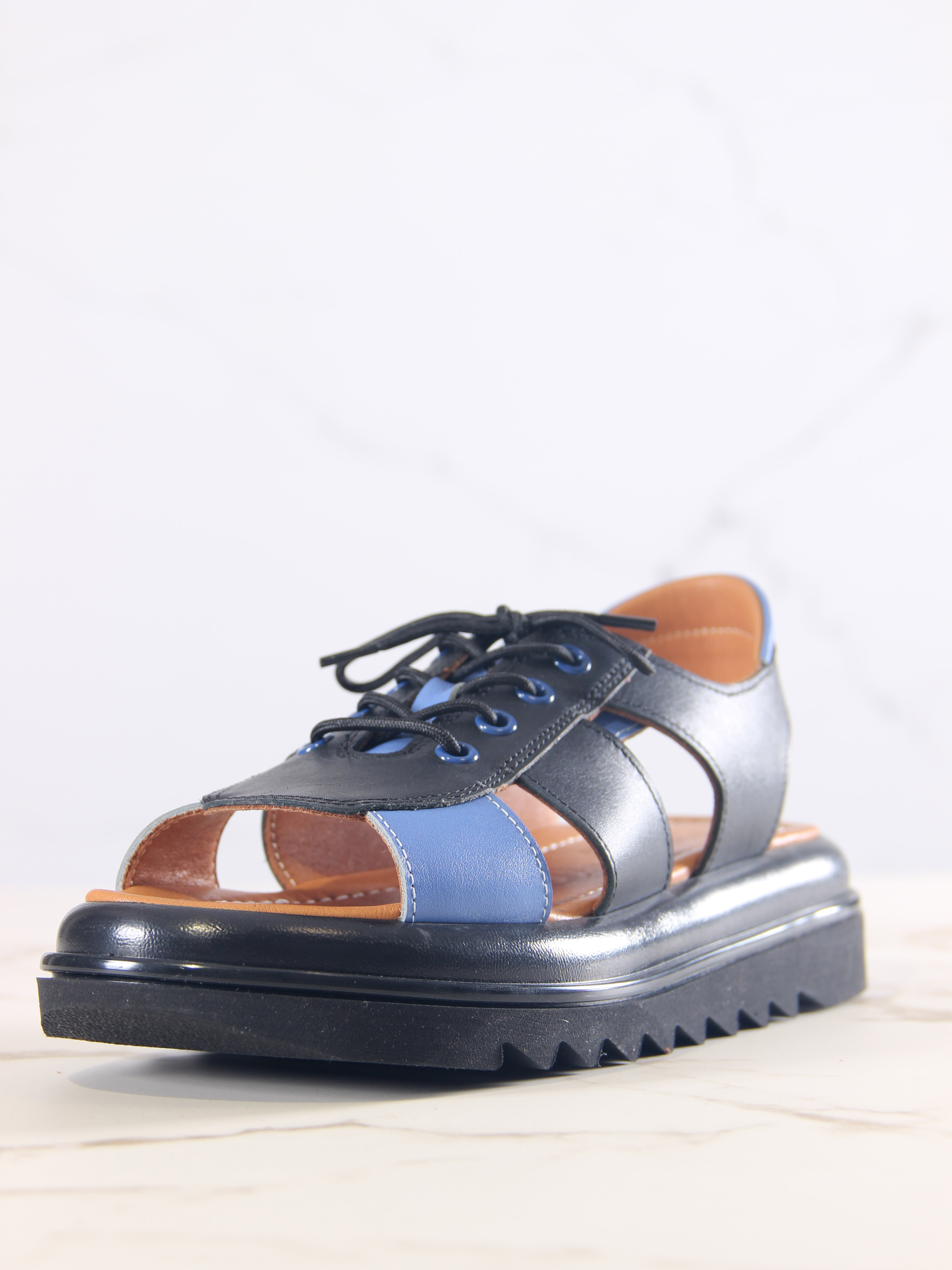 картинка Босоножки ED'ART 2029.2525'bl. Черный синий+черный от интернет магазина