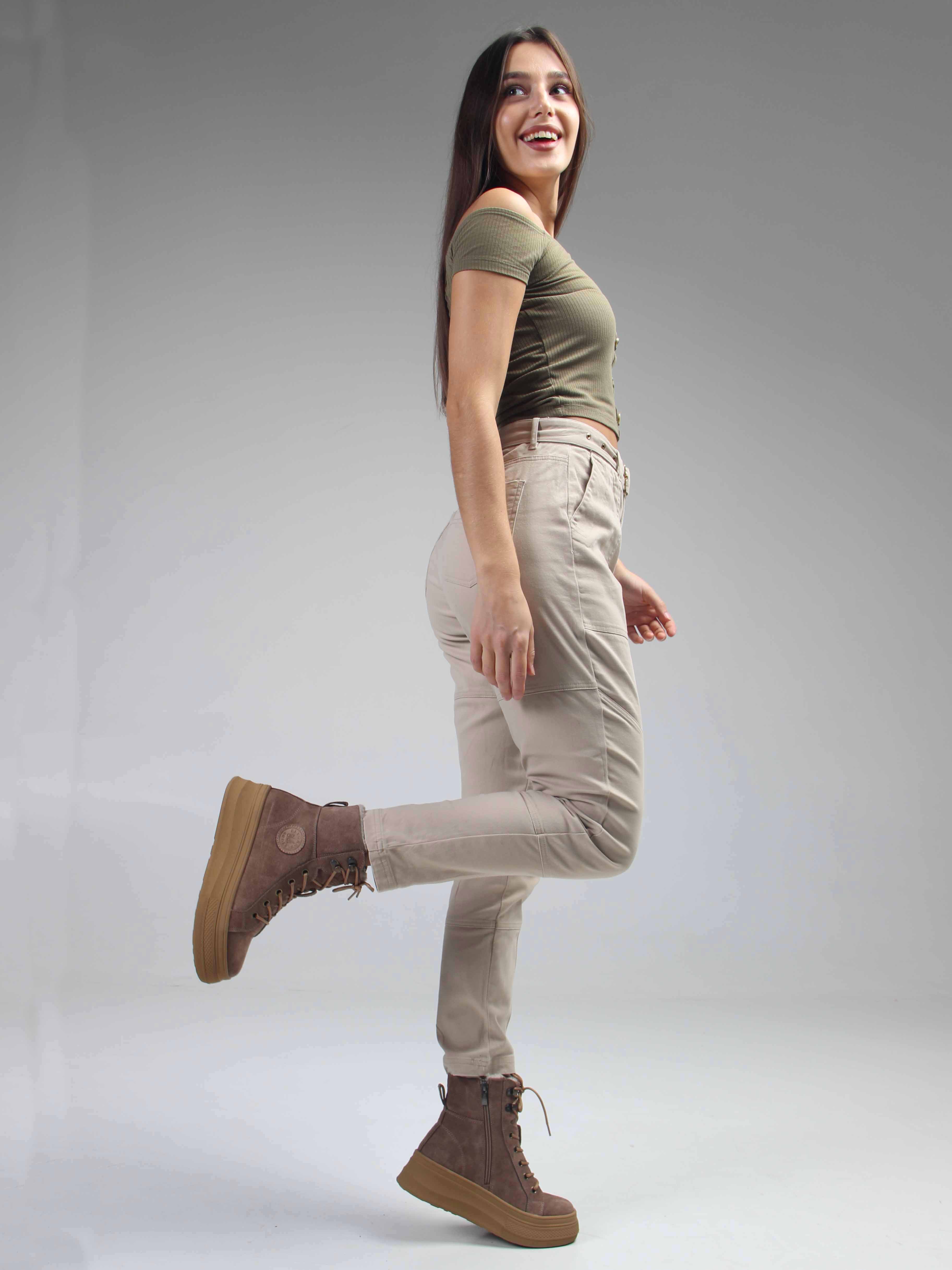 картинка Ботинки ED'ART 219.warm'br. капучино замша от интернет магазина