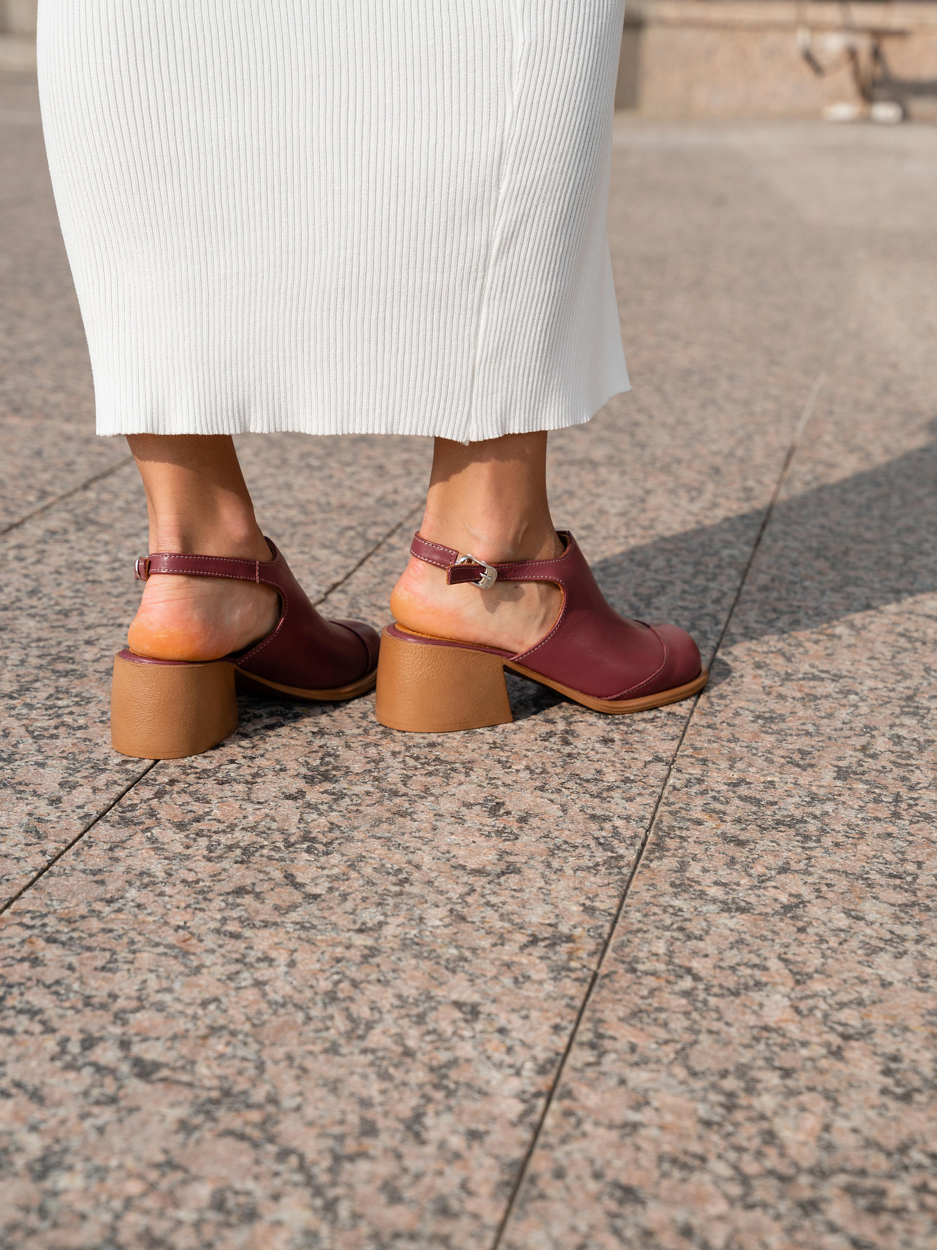 картинка Босоножки ED'ART 5133.23663'be. Гнилая вишня+коричневый от интернет магазина