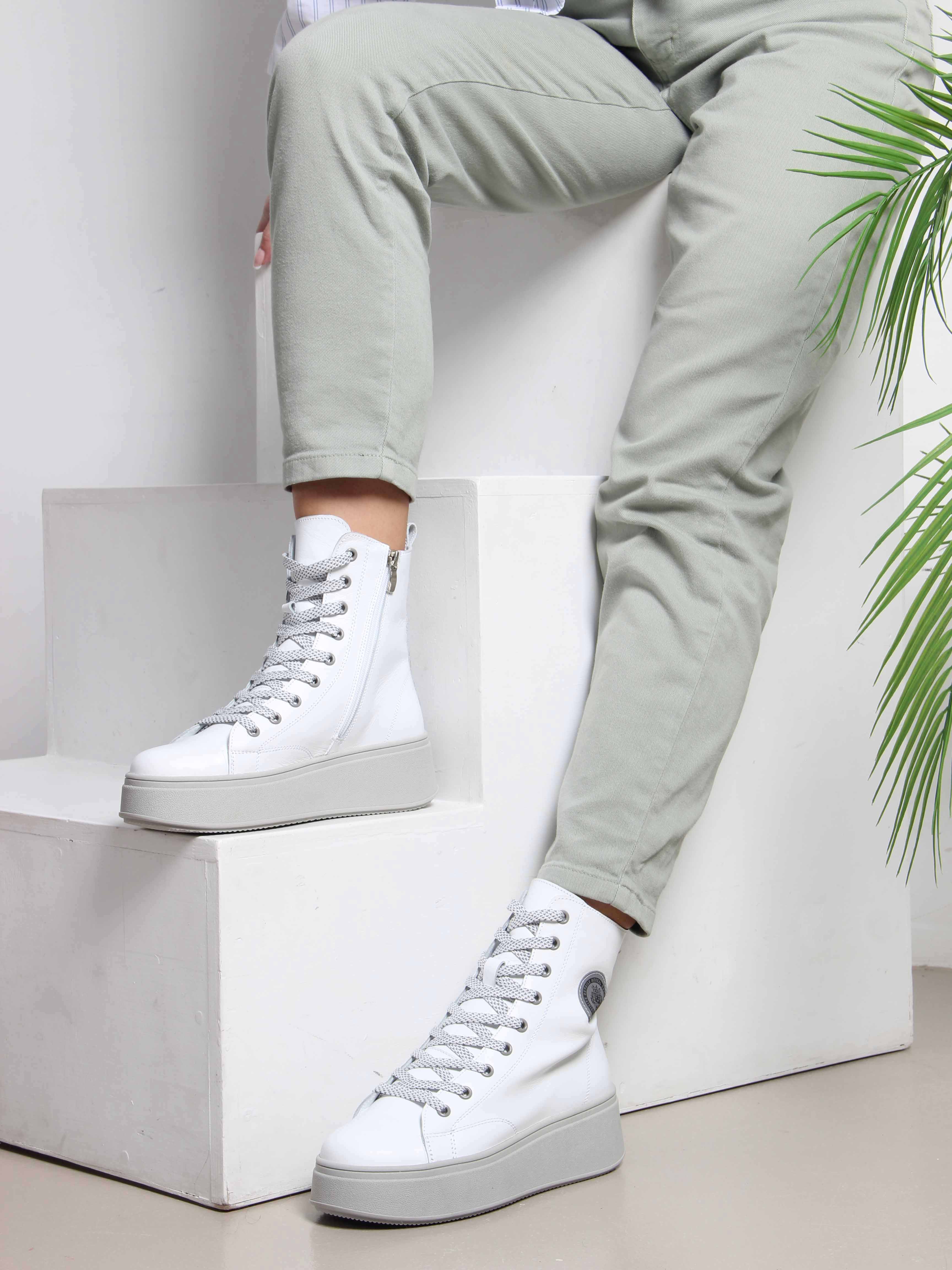 картинка Ботинки ED'ART 215.ALTA'gr. Белый серый от интернет магазина