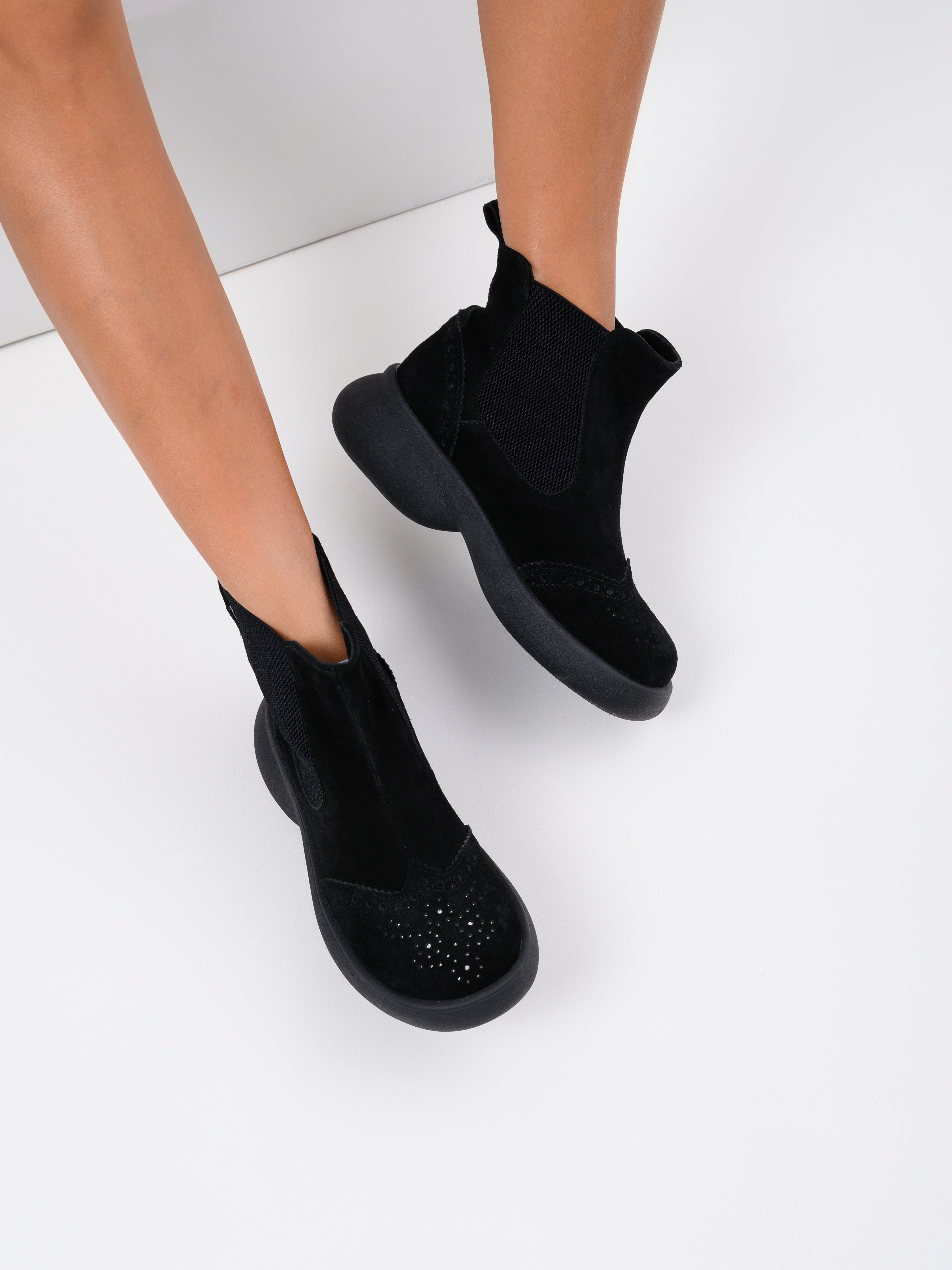 картинка Челси ED'ART 332.927'bl. Черная замша от интернет магазина