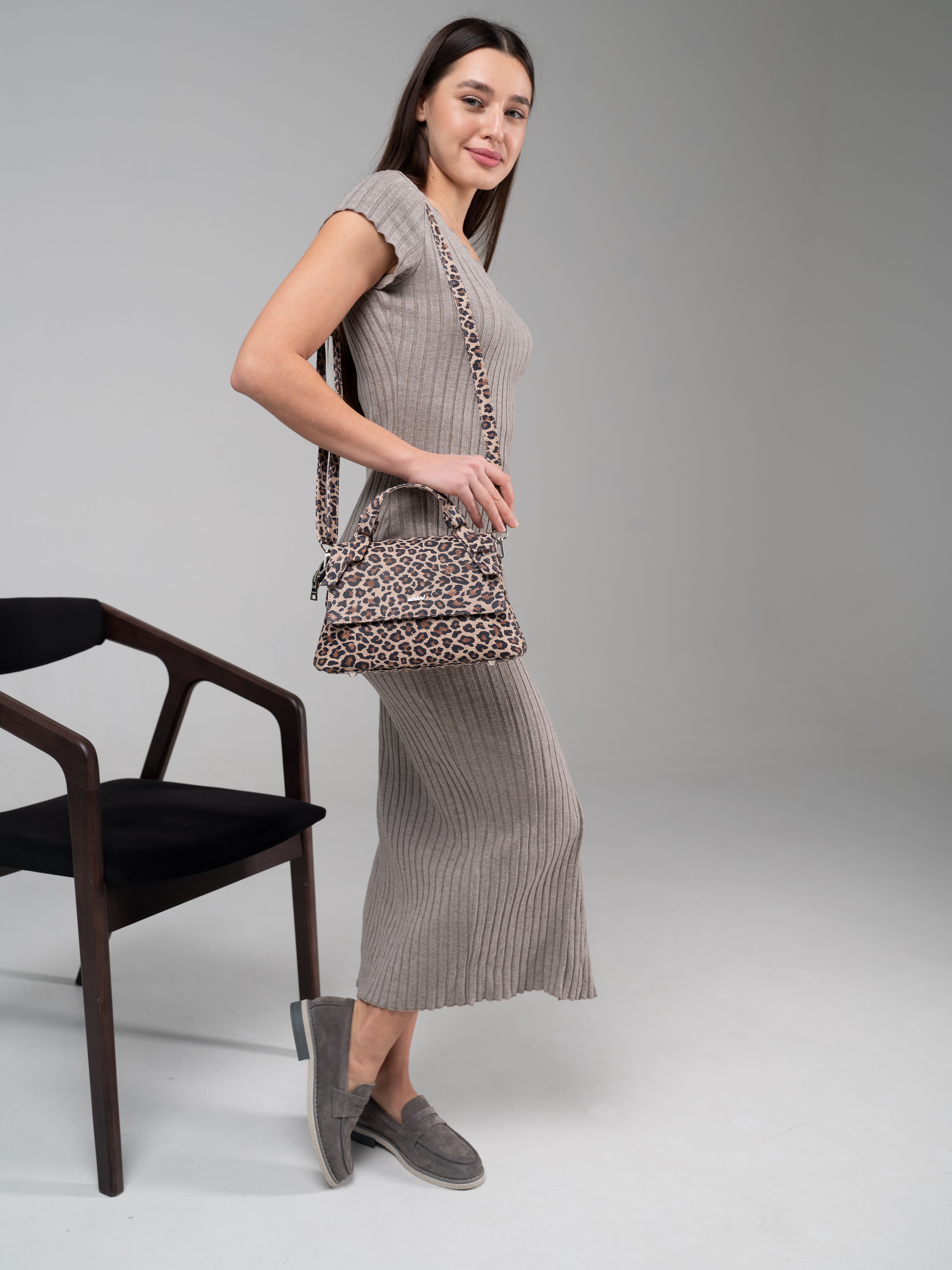 картинка Лоферы ED'ART 176.rose'gr. серый замок замша от интернет магазина