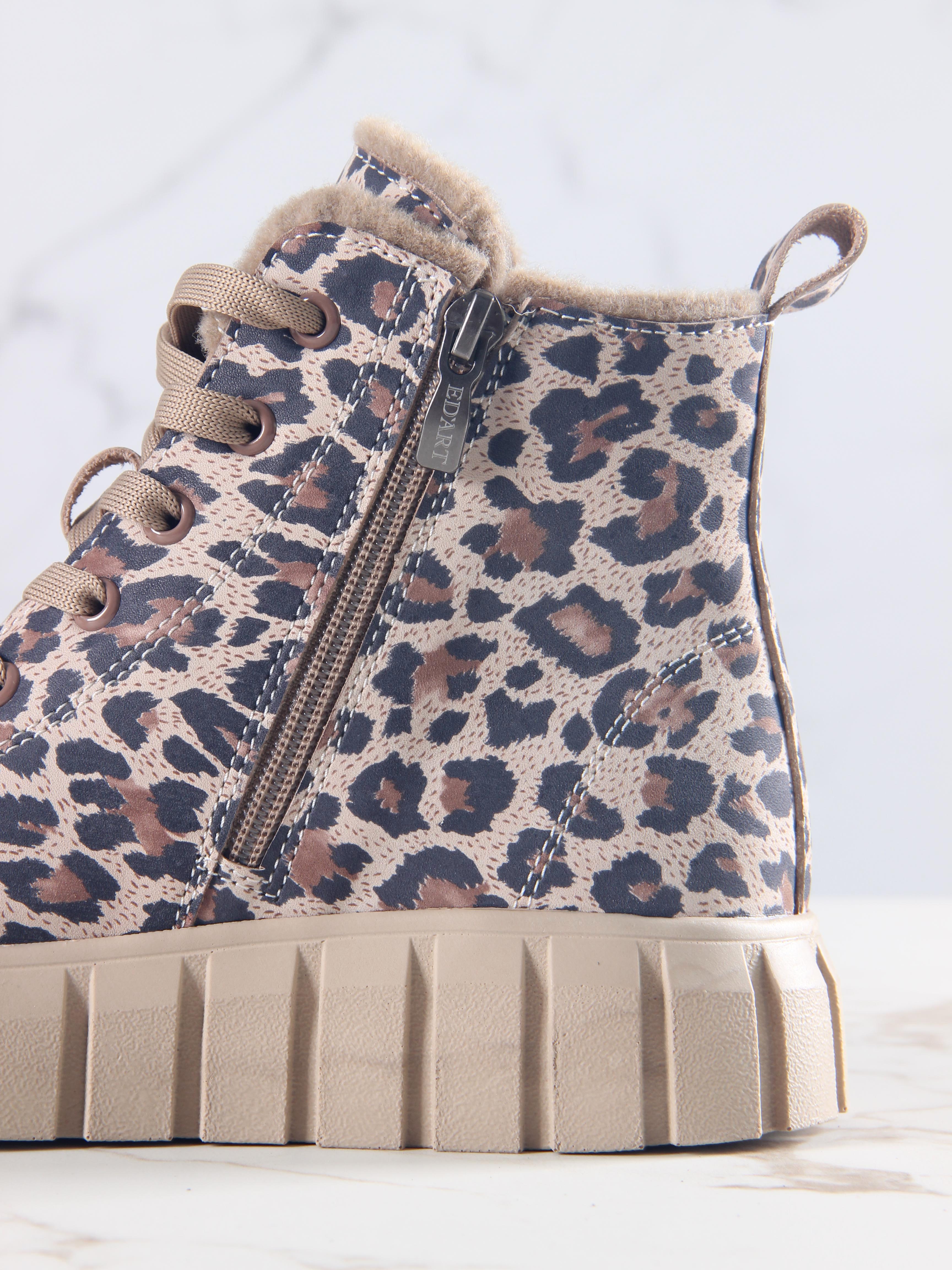 картинка Ботинки ED'ART 217.91505'be. бежевый леопард от интернет магазина