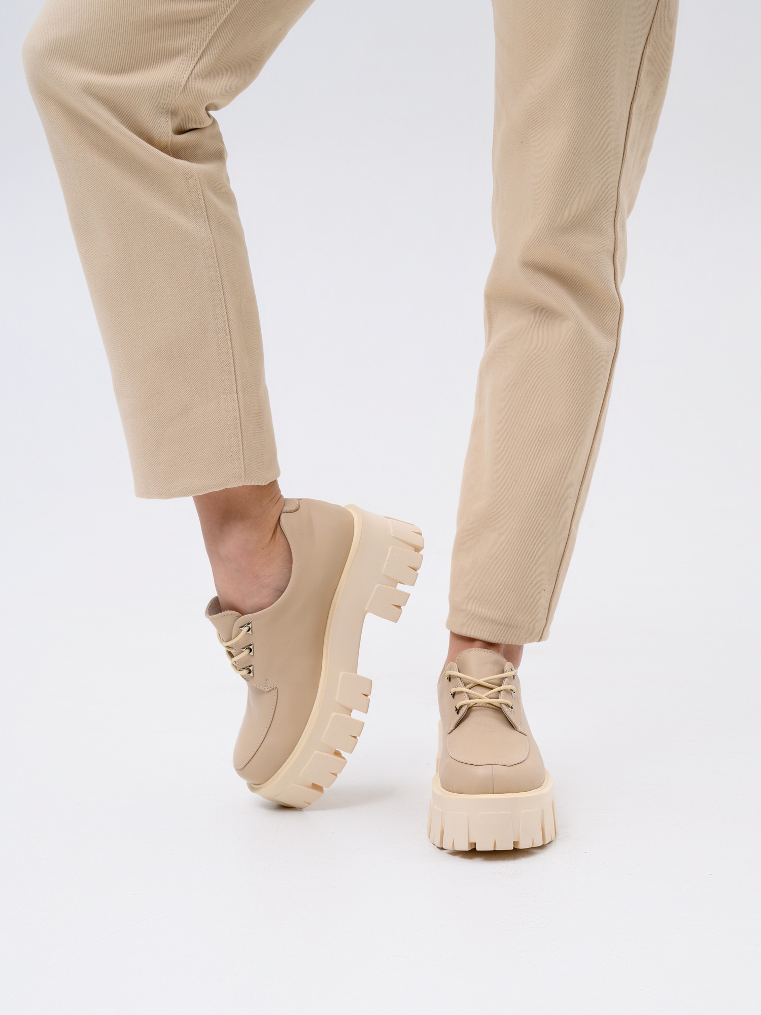 картинка Туфли полуботинки ED'ART 202.90200'm.Бежевый от интернет магазина