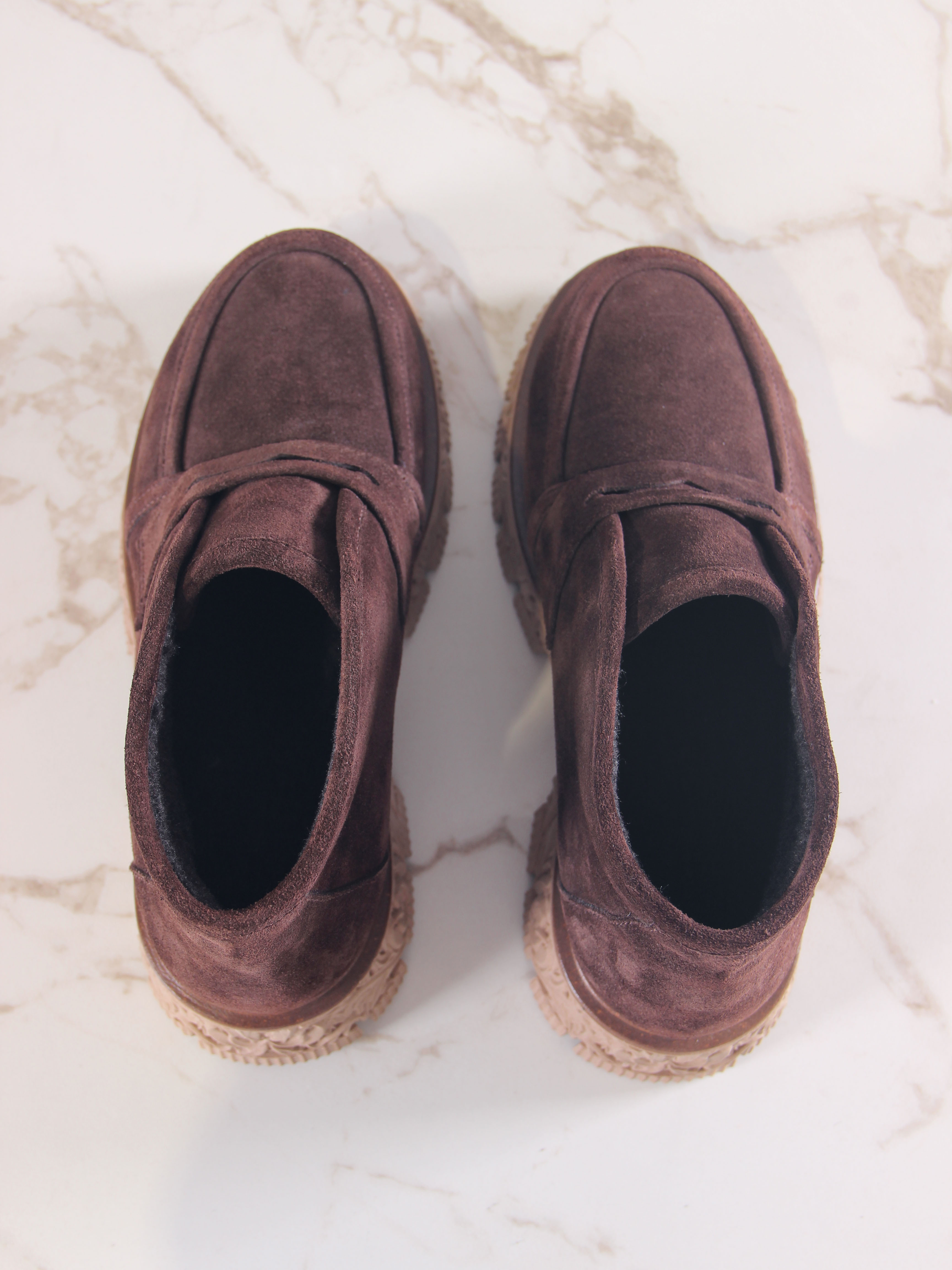 картинка Полуботинки  ED'ART 304.PODYUM141'br. Коричневая замша от интернет магазина