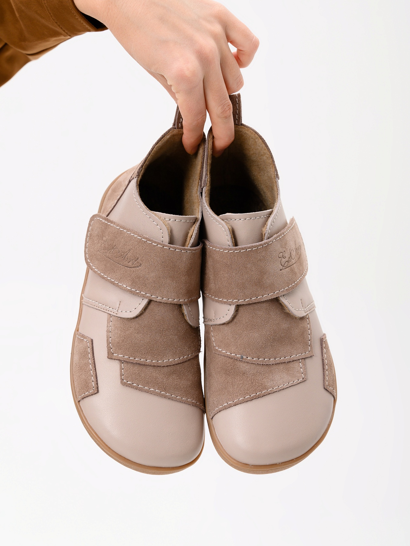 картинка Босоногие ботинки  ED'ART 206.NATA'br.Визон+капучино замша от интернет магазина