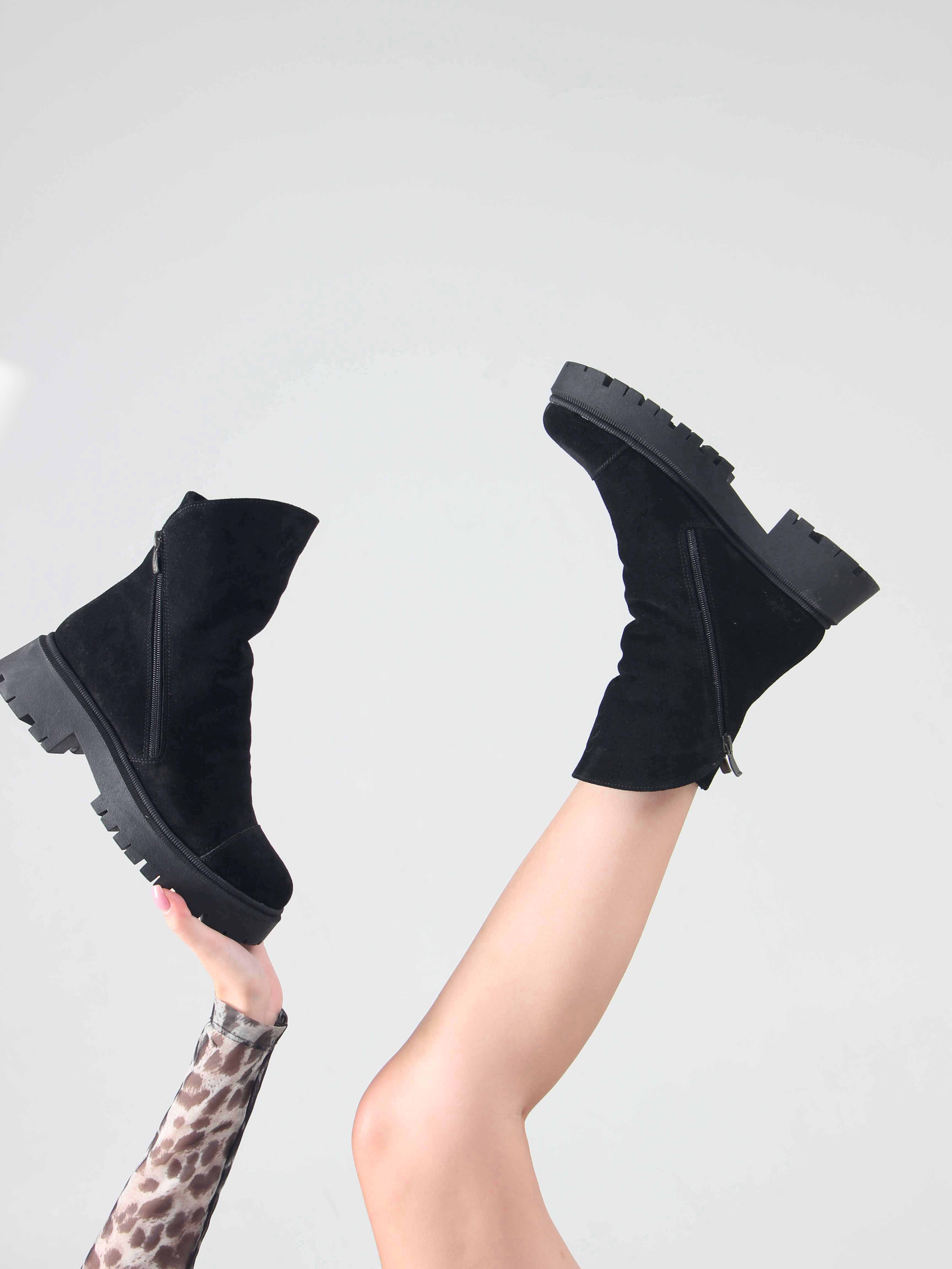 картинка Ботинки ED'ART 233.2094'bl. черный замша от интернет магазина