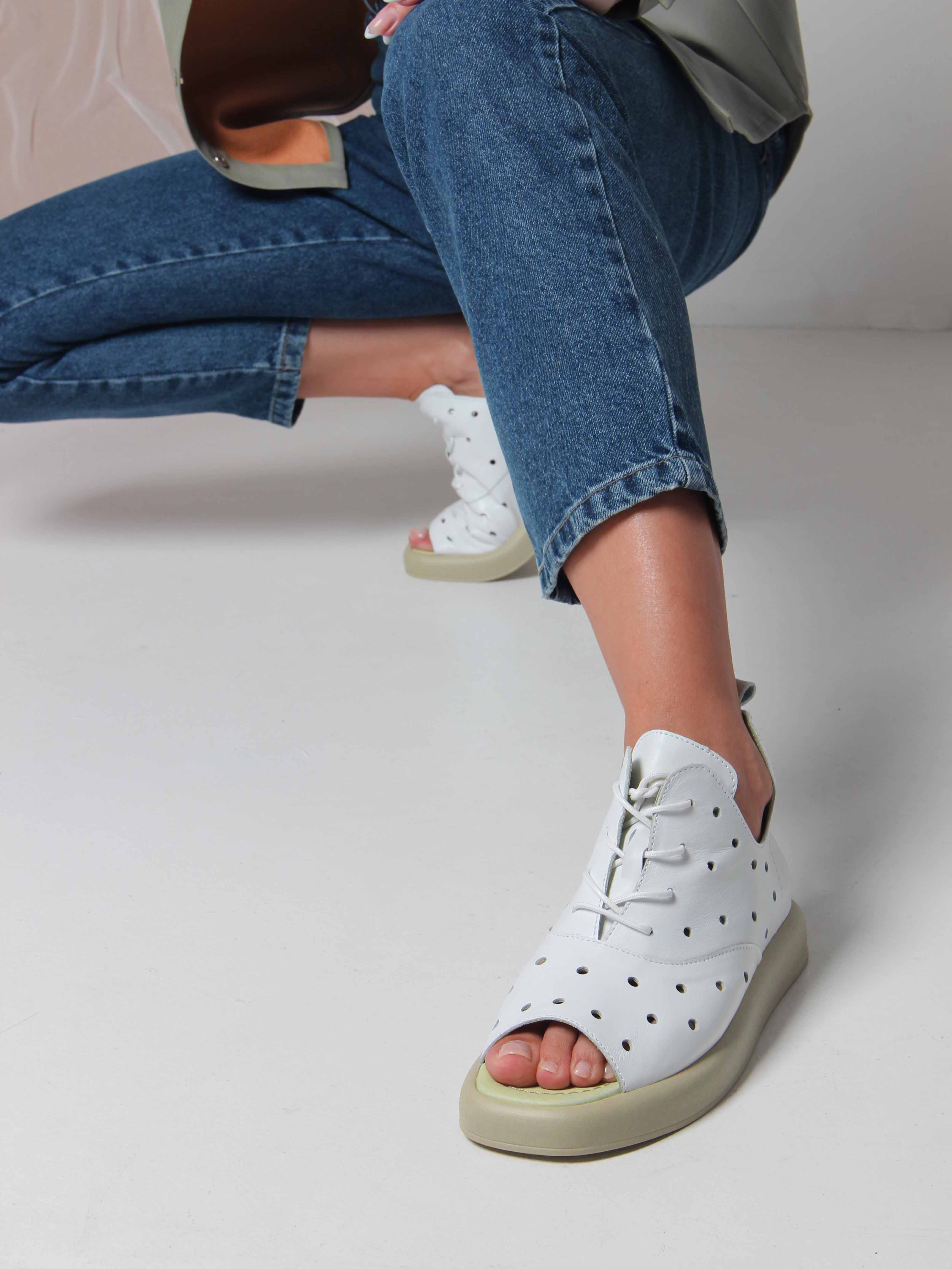 картинка Босоножки ED'ART 1059.0132'gr. Белый зеленый от интернет магазина