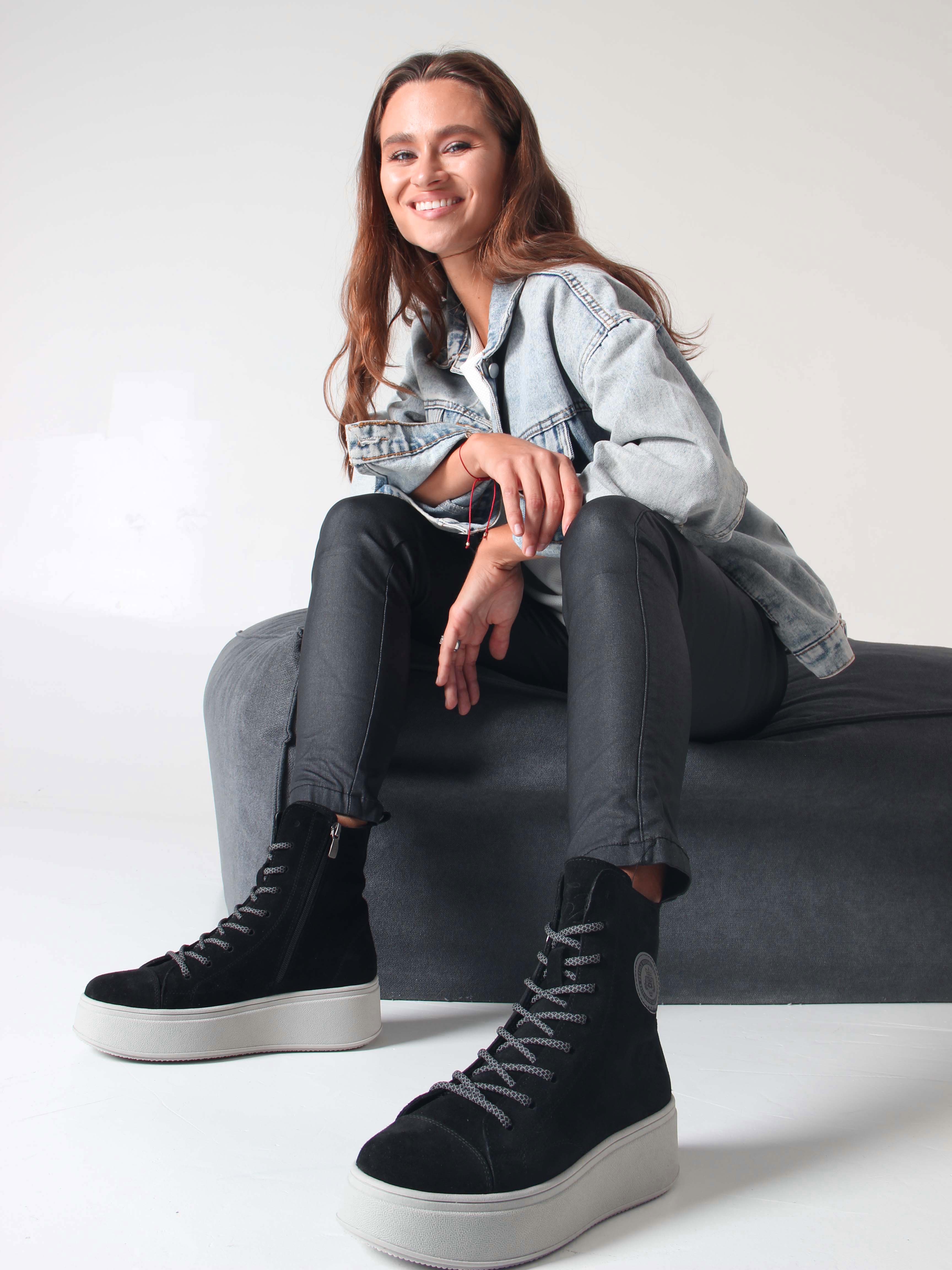 картинка Ботинки ED'ART 215.ALTA'gr. Черный замша от интернет магазина