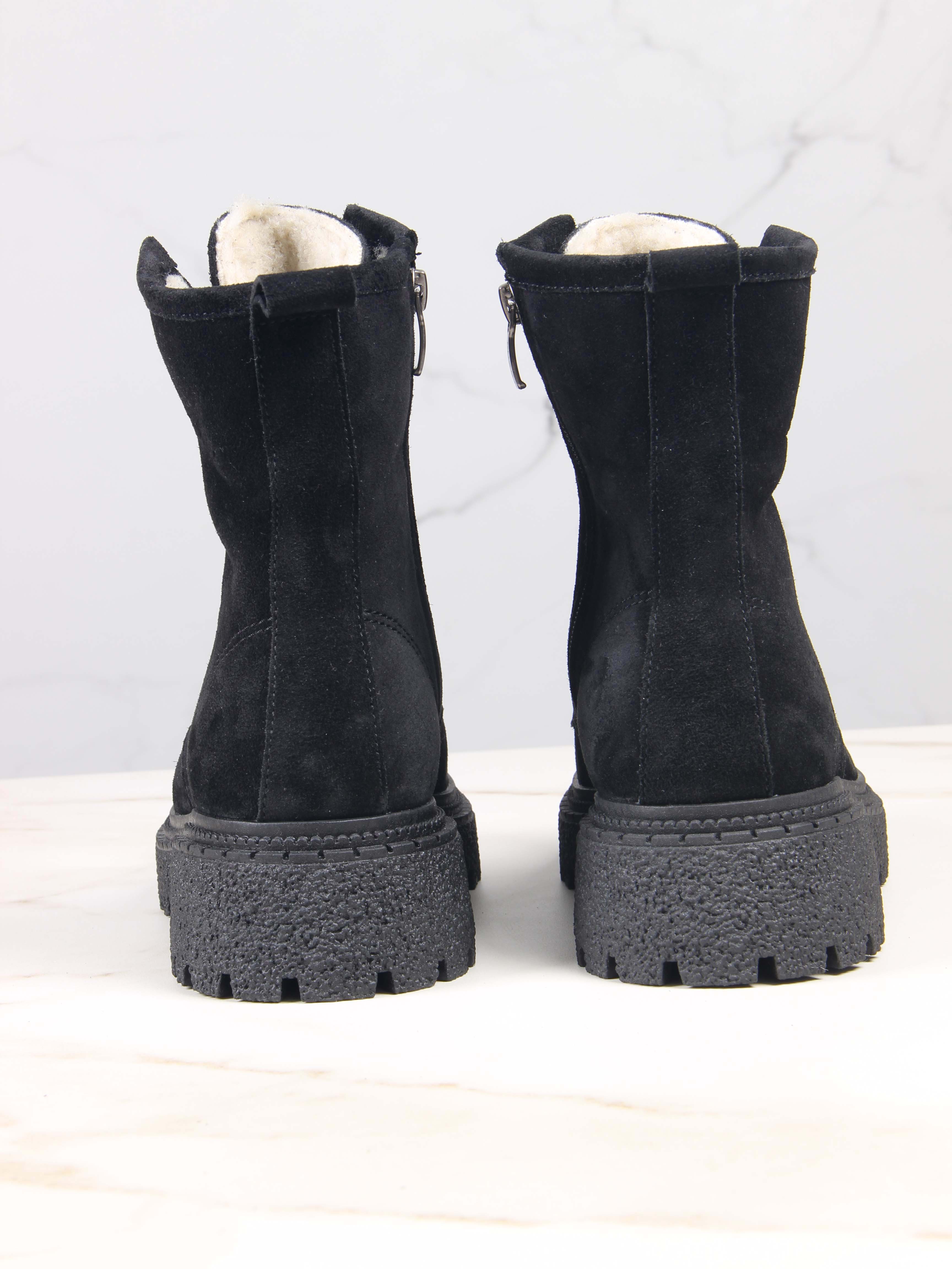 картинка Ботинки ED'ART 327.asteria.bl черный замш от интернет магазина