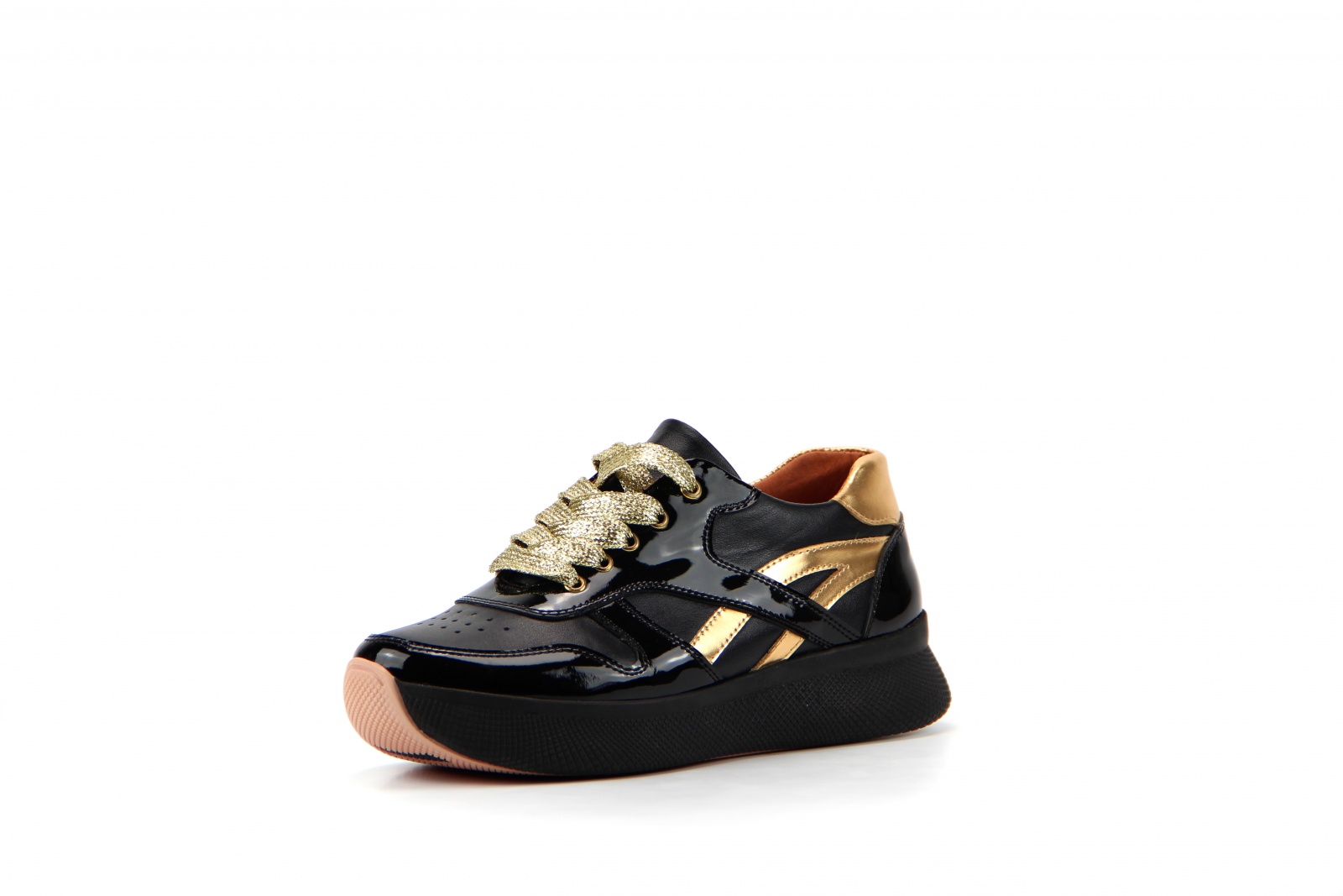 картинка Кроссовки ED'ART 132.omega.lacq-gold от интернет магазина