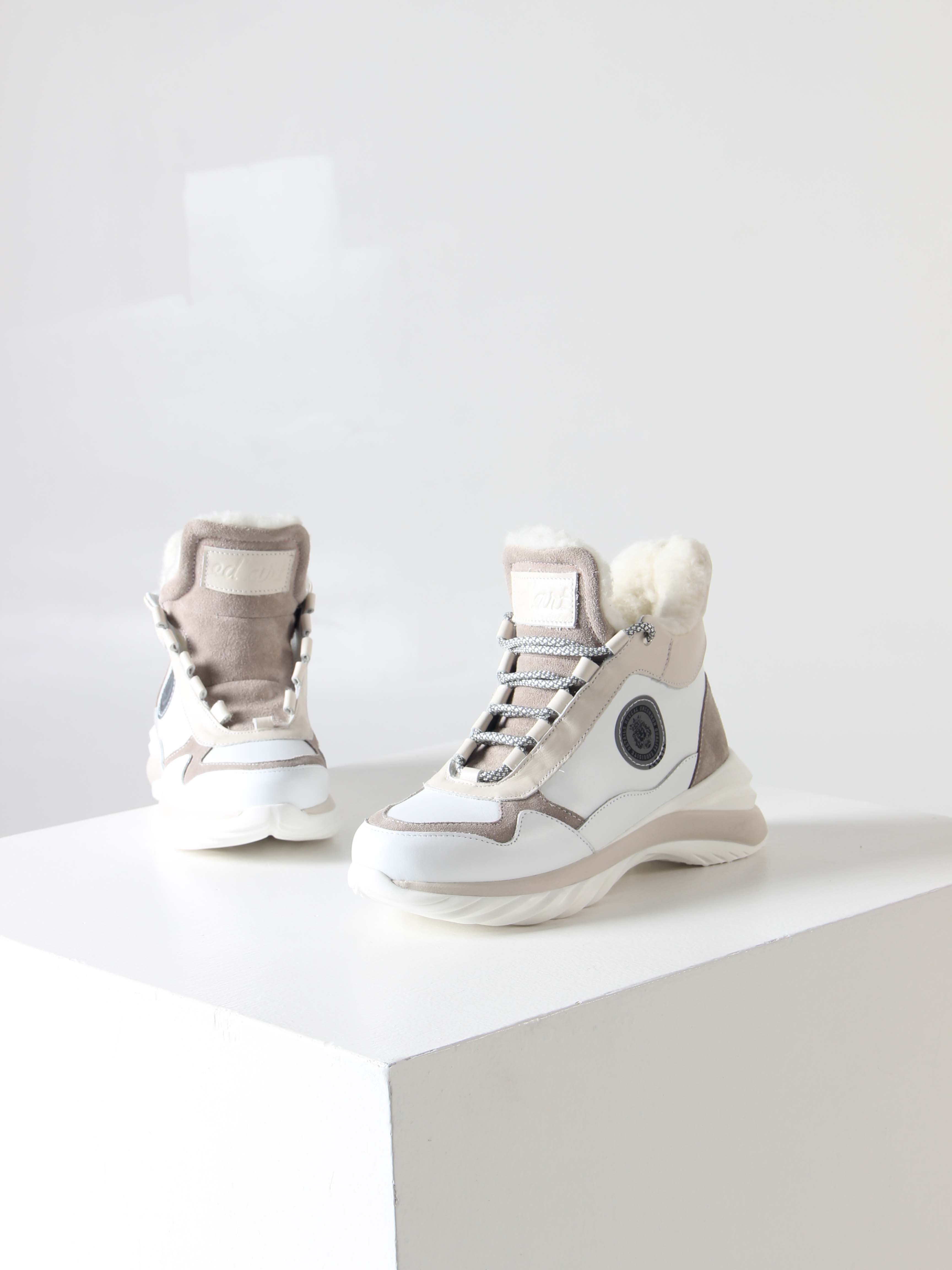 картинка Ботинки ED'ART 350.uno2'w. белый бежевый от интернет магазина