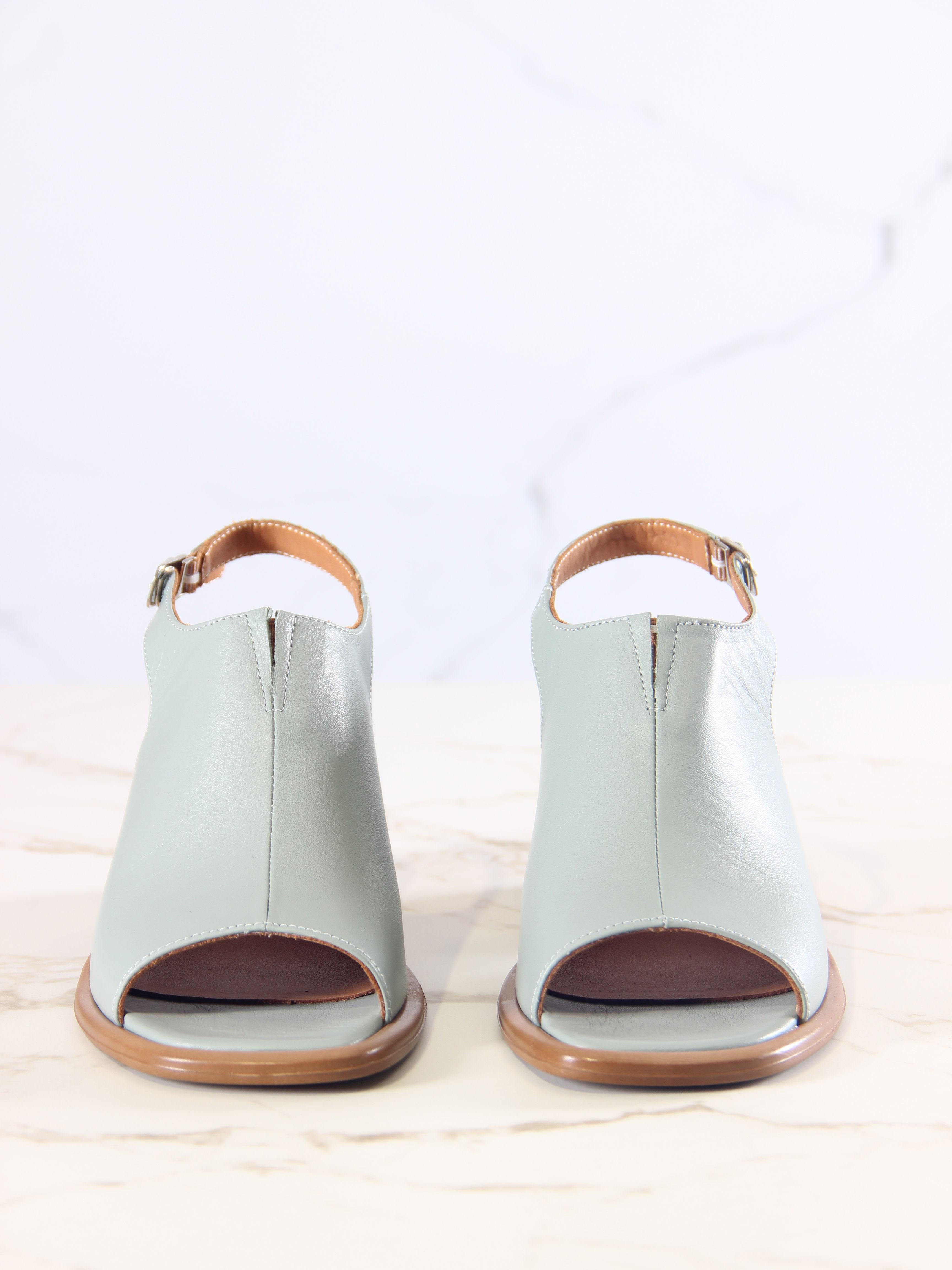 картинка Босоножки ED'ART 4013.23663'bе. Авокадо лион+коричневый от интернет магазина