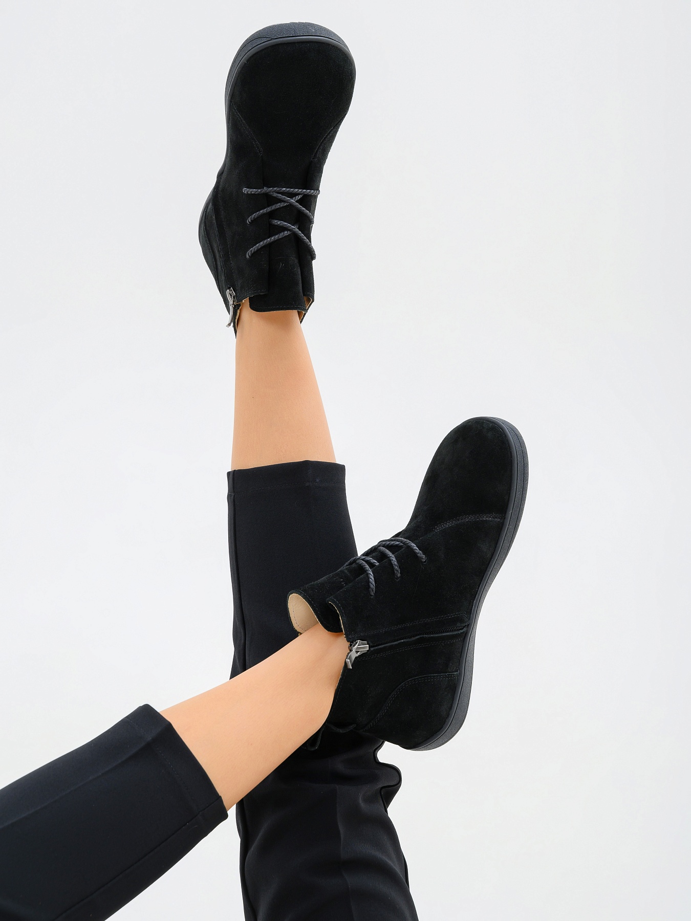 картинка Босоногие ботинки ED'ART 352.K.NATA'bl.Черная замша от интернет магазина