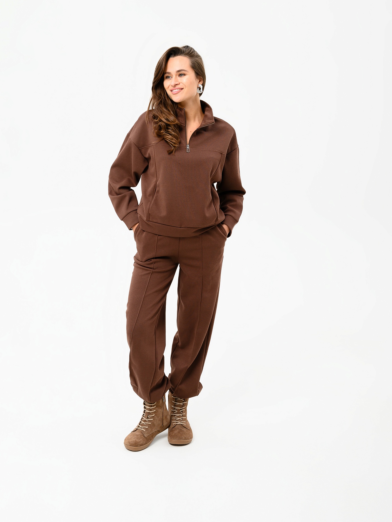 картинка Босоногие ботинки  ED'ART 351.NATA'br.Серо-коричневая замша от интернет магазина