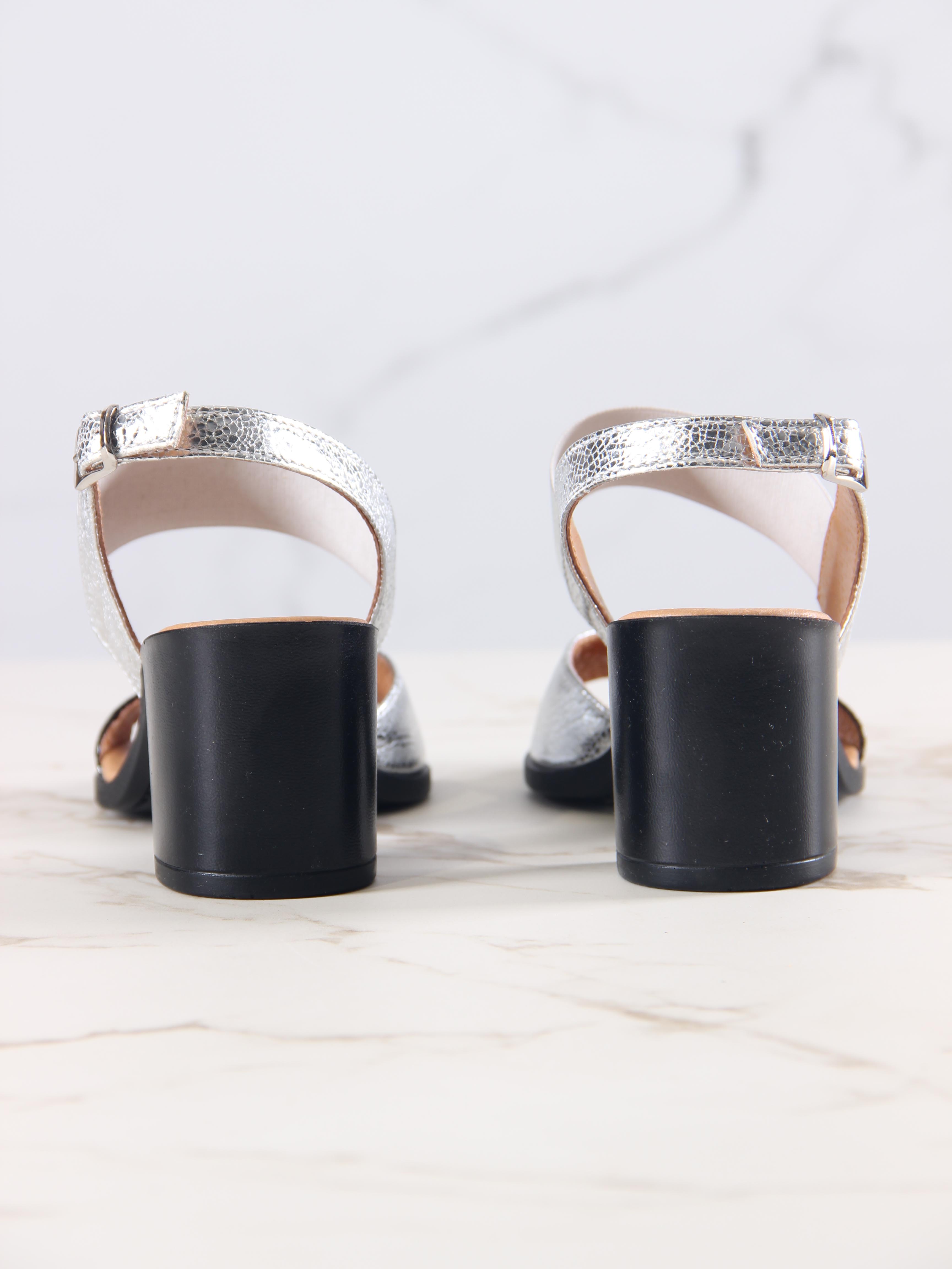 картинка Босоножки ED'ART 6004.624'bl.Черный-серебро от интернет магазина