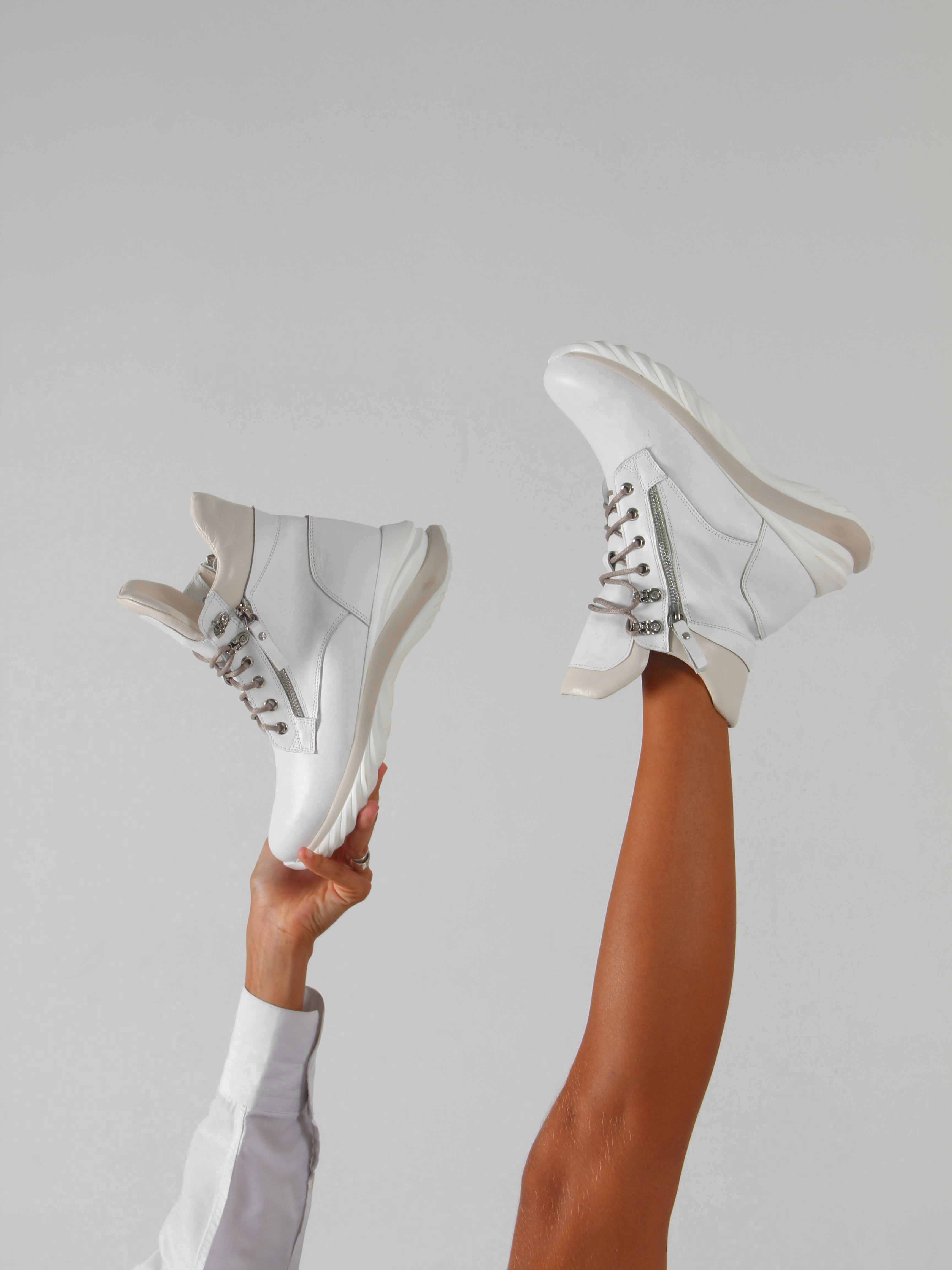 картинка Ботинки ED'ART 261.uno2'w.Белый бежевый от интернет магазина