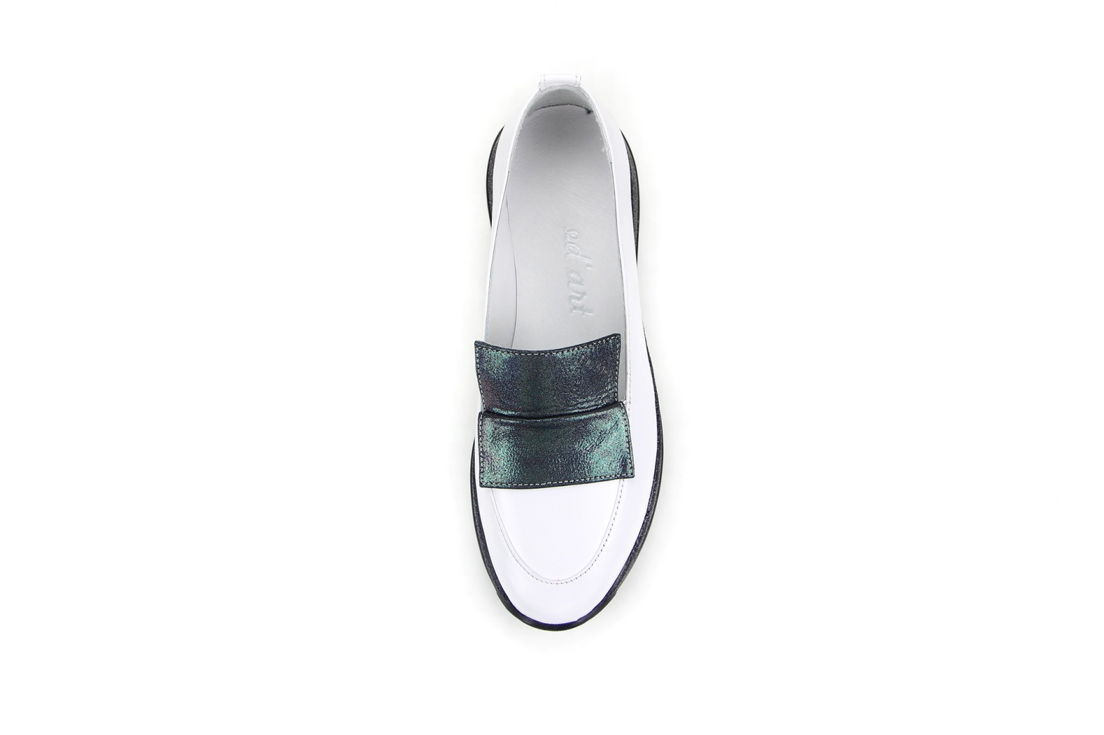 картинка Лоферы ED'ART 118.157'bl. white от интернет магазина