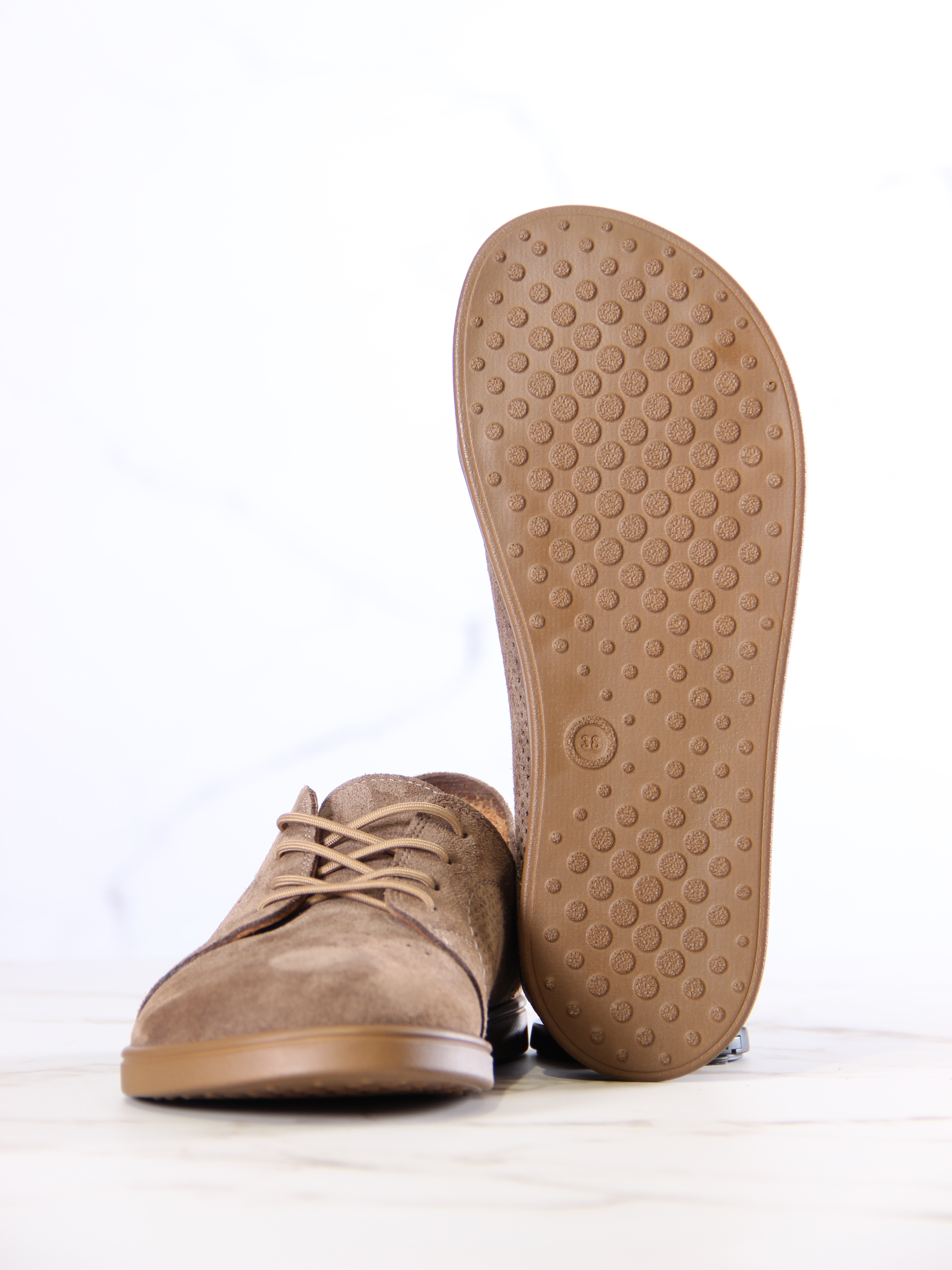 картинка Туфли босоногие  ED'ART 179.Р.асти'br.Серо-коричневая замша от интернет магазина