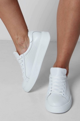 Кеды кожаные белые