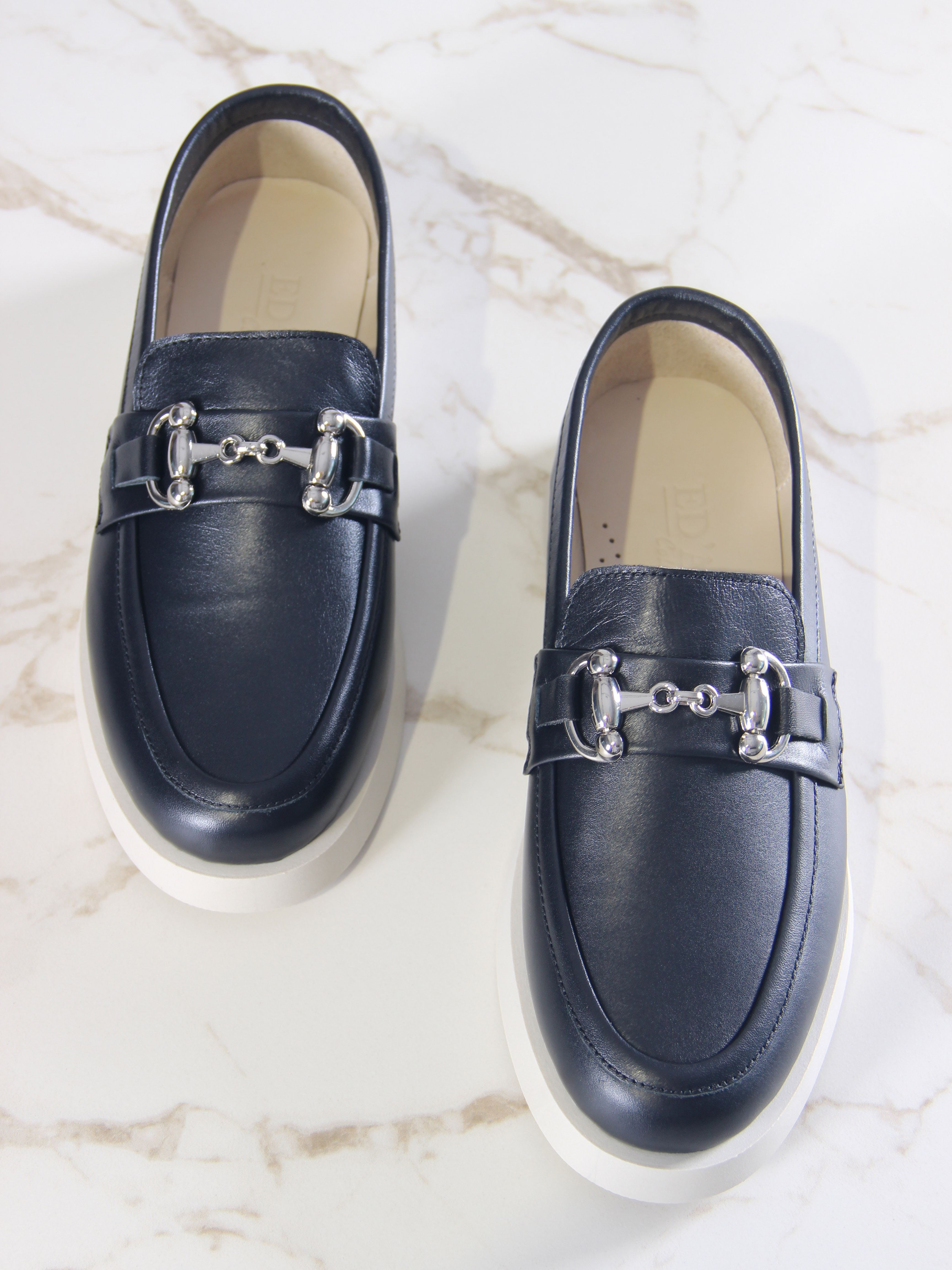 картинка Лоферы туфли ED'ART 172.1841'be. Черный кожа от интернет магазина