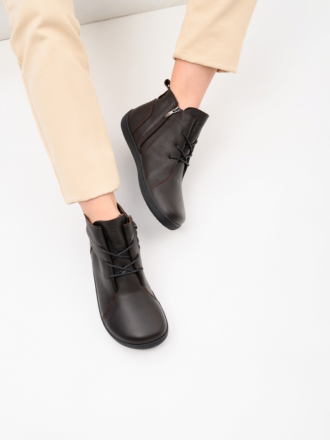 картинка Босоногие ботинки  ED'ART 352.NATA'bl.Темно-коричневая оттима от интернет магазина