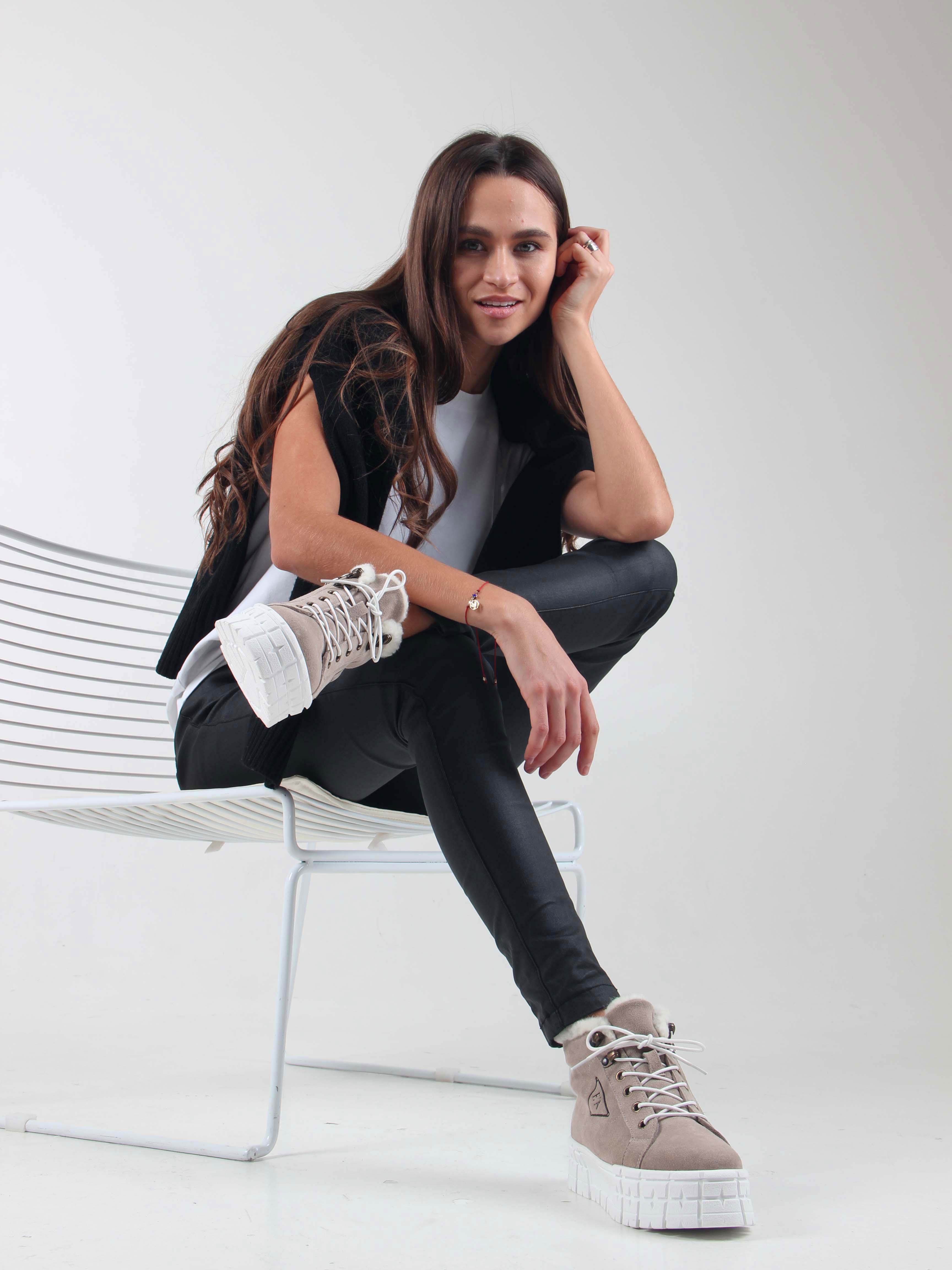 картинка Ботинки ED'ART 243.212131'w. каменный замша от интернет магазина