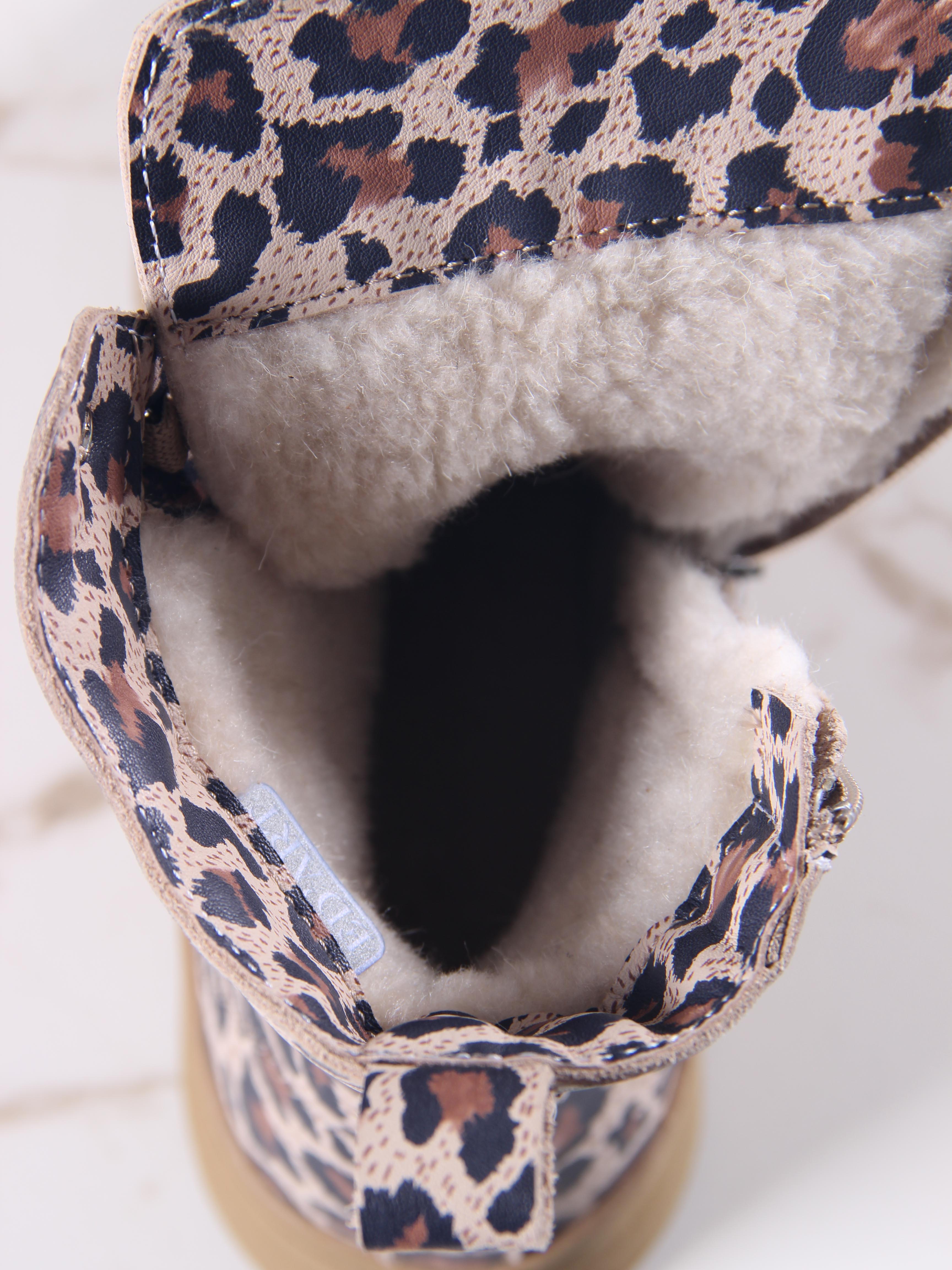 картинка Ботинки ED'ART 215.warm'br. бежевый леопард от интернет магазина