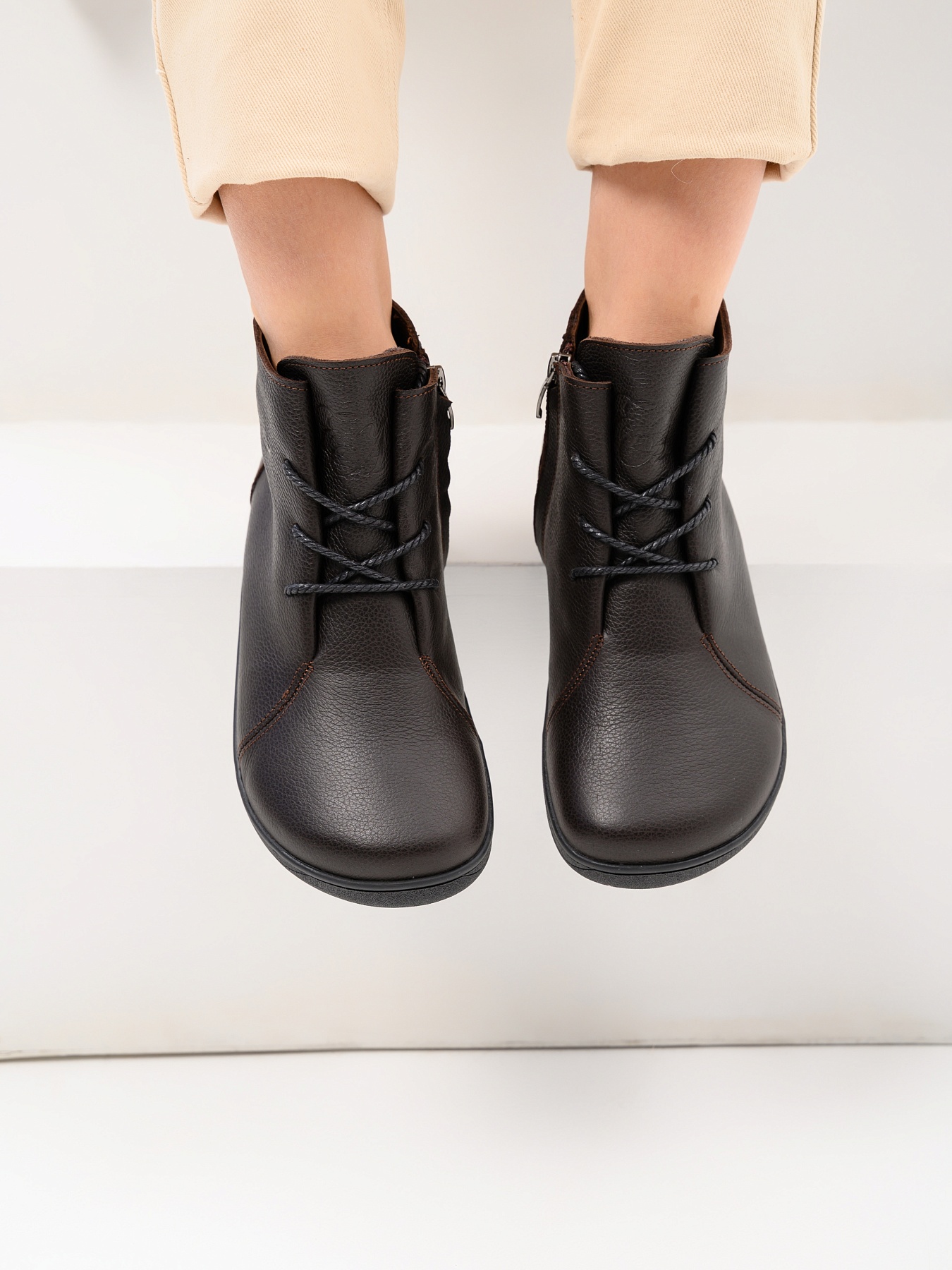 картинка Босоногие ботинки  ED'ART 352.NATA'bl.Темно-коричневая оттима от интернет магазина