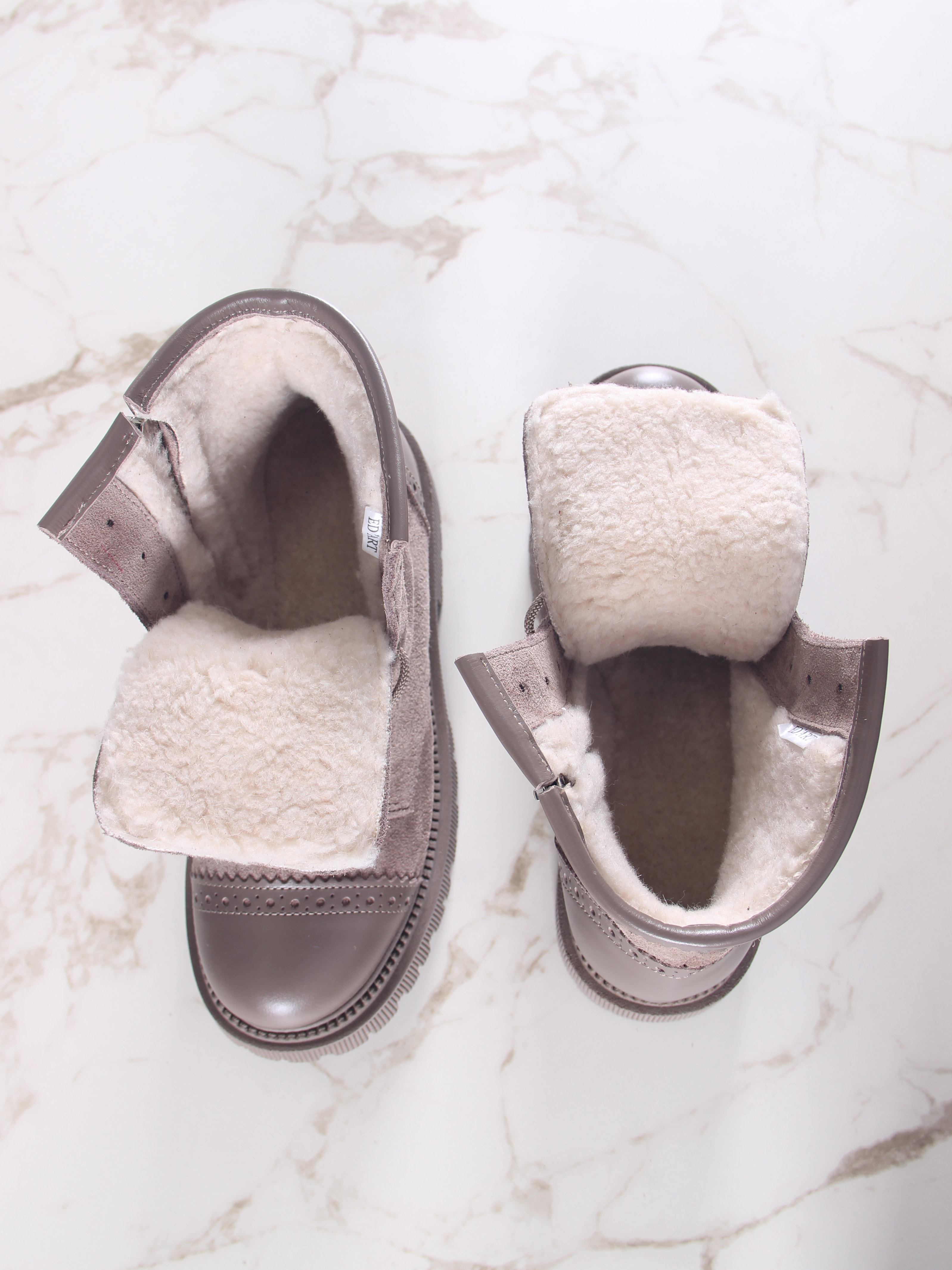 картинка Ботинки ED'ART 319.taskana'ka. Тауп майами+капучино замша от интернет магазина