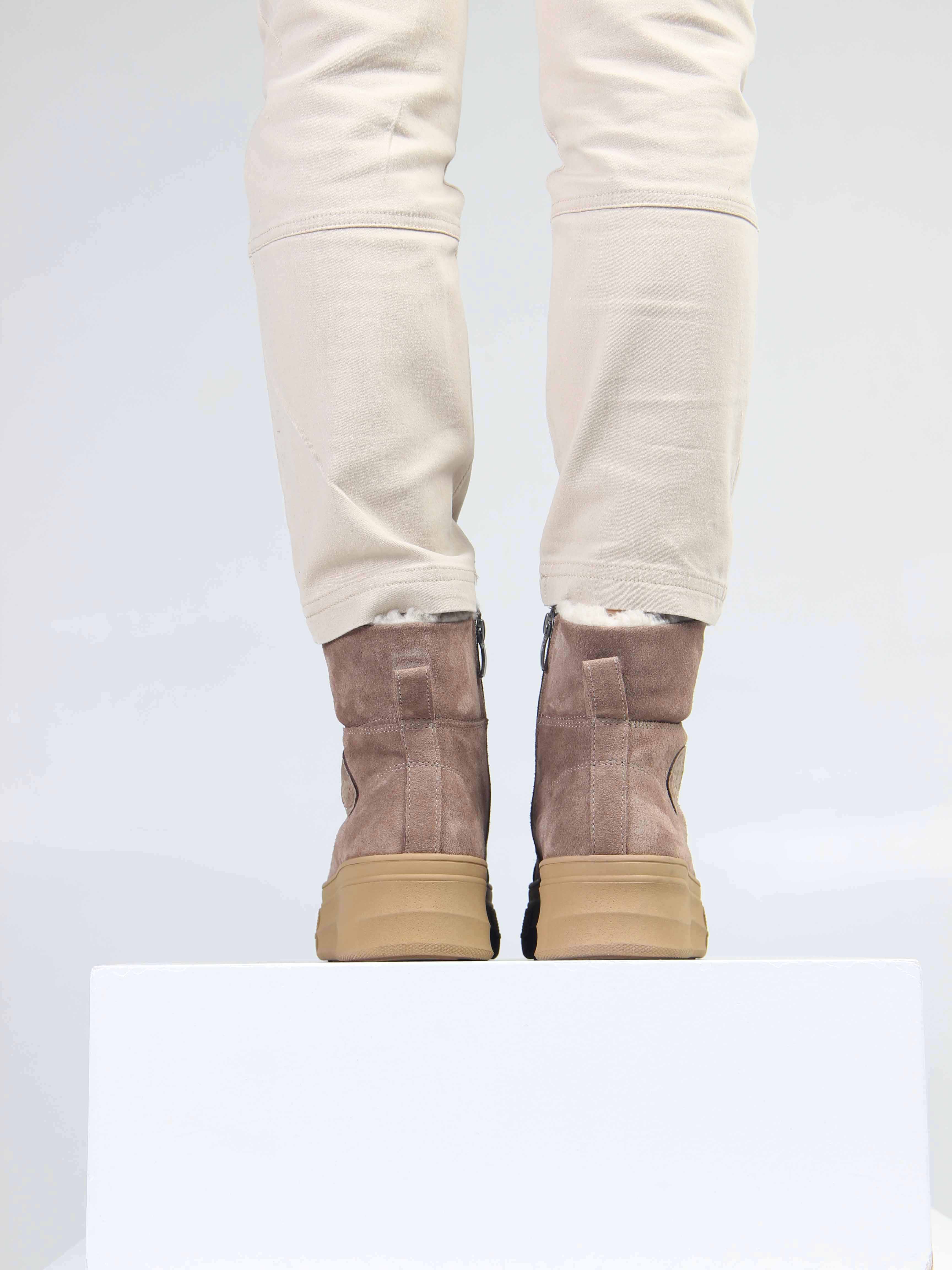 картинка Ботинки ED'ART 219.warm'br. капучино замша от интернет магазина