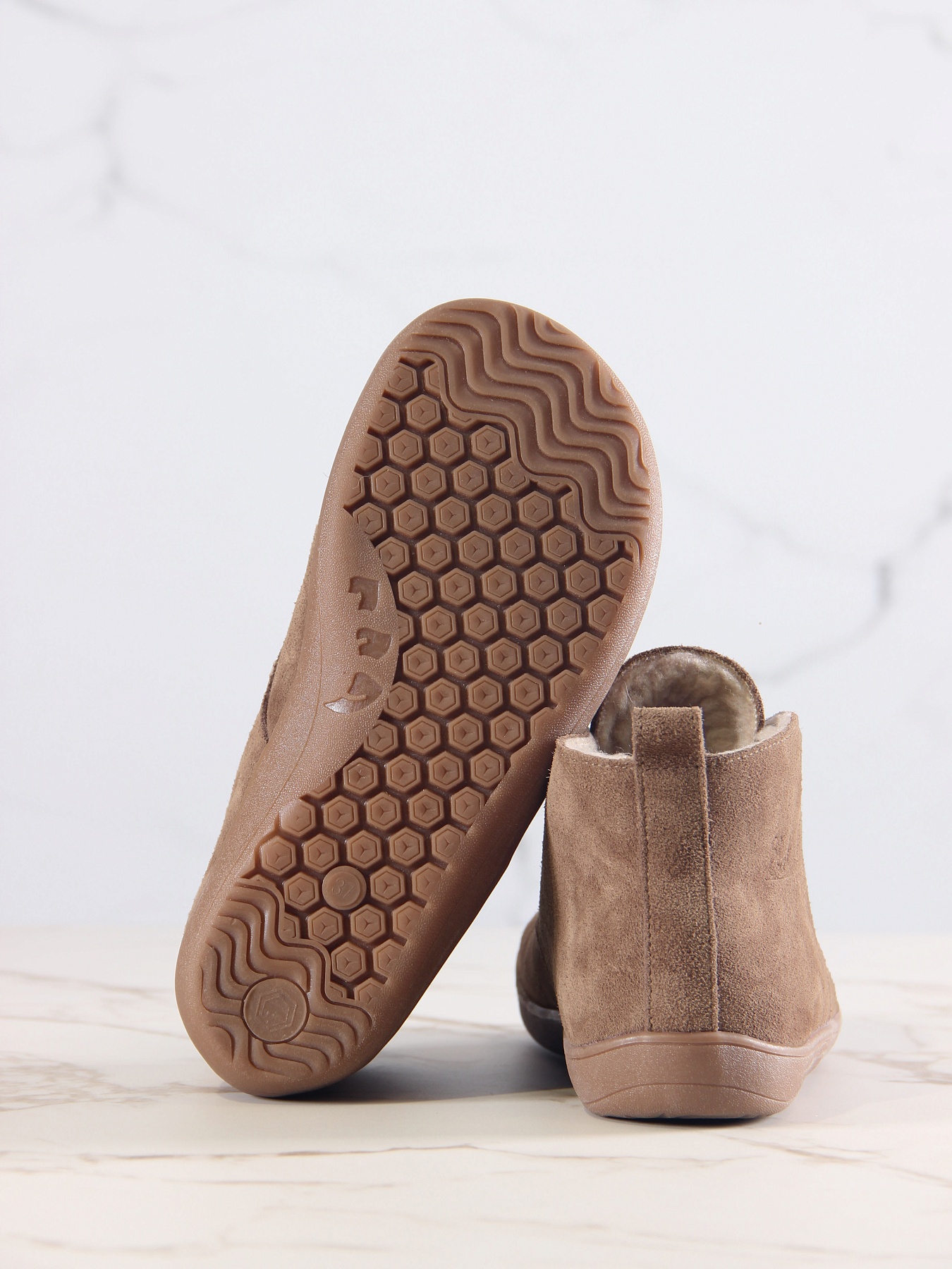 картинка Босоногие ботинки  ED'ART 208.NATA'br.Серо-коричневая замша от интернет магазина