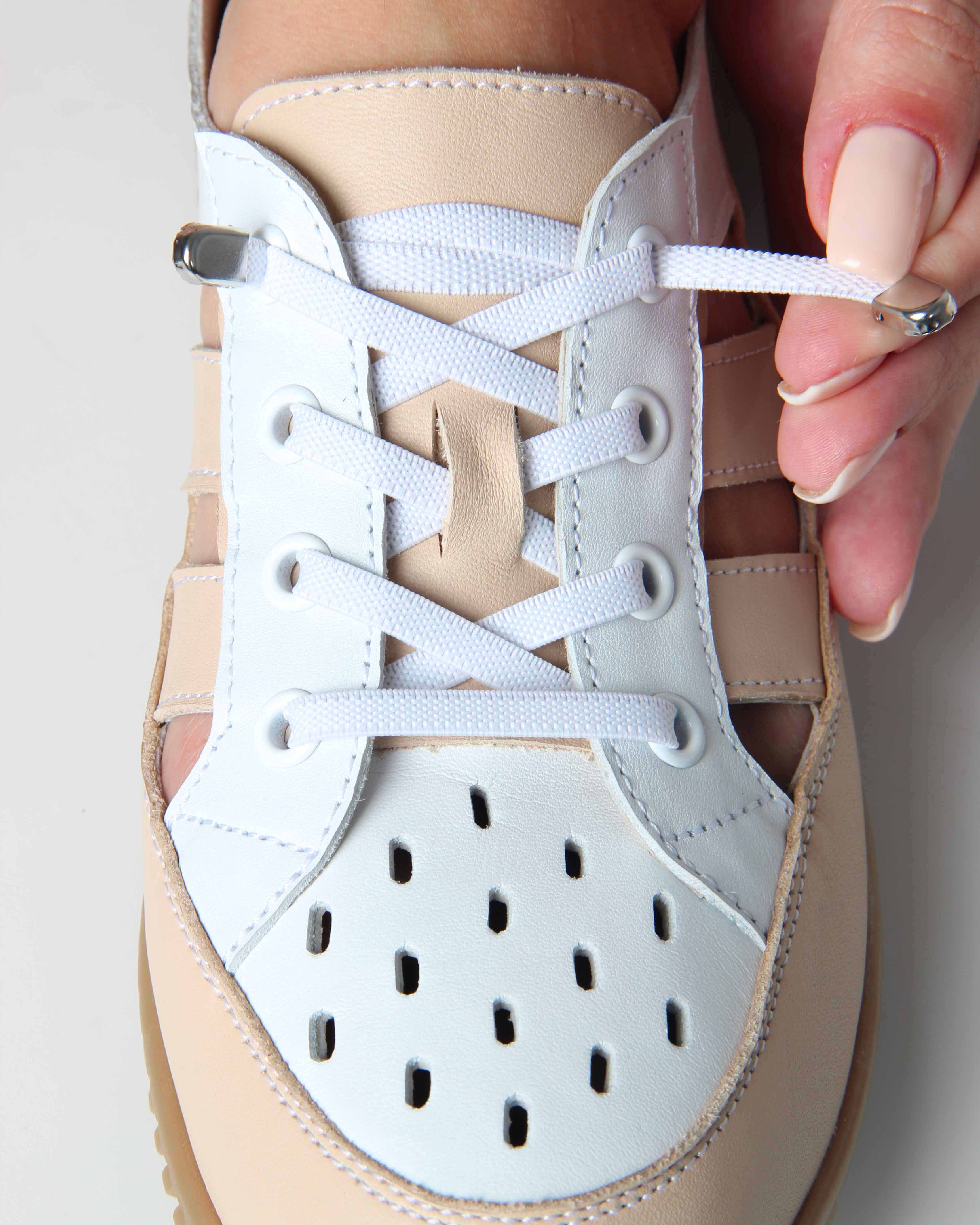 картинка Слипоны ED'ART 165.8000'be. белый-бежевый от интернет магазина