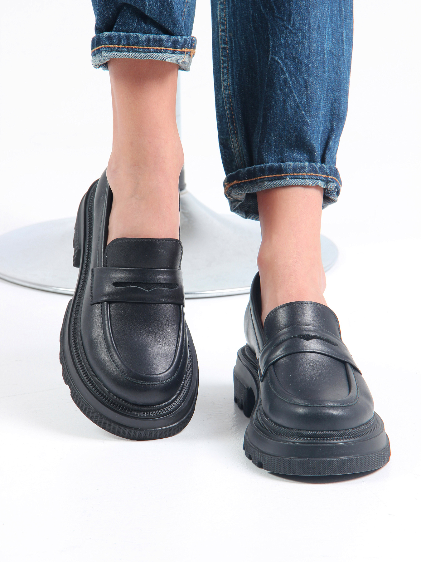 картинка Туфли лоферы ED'ART 175.506'bl. Черный от интернет магазина