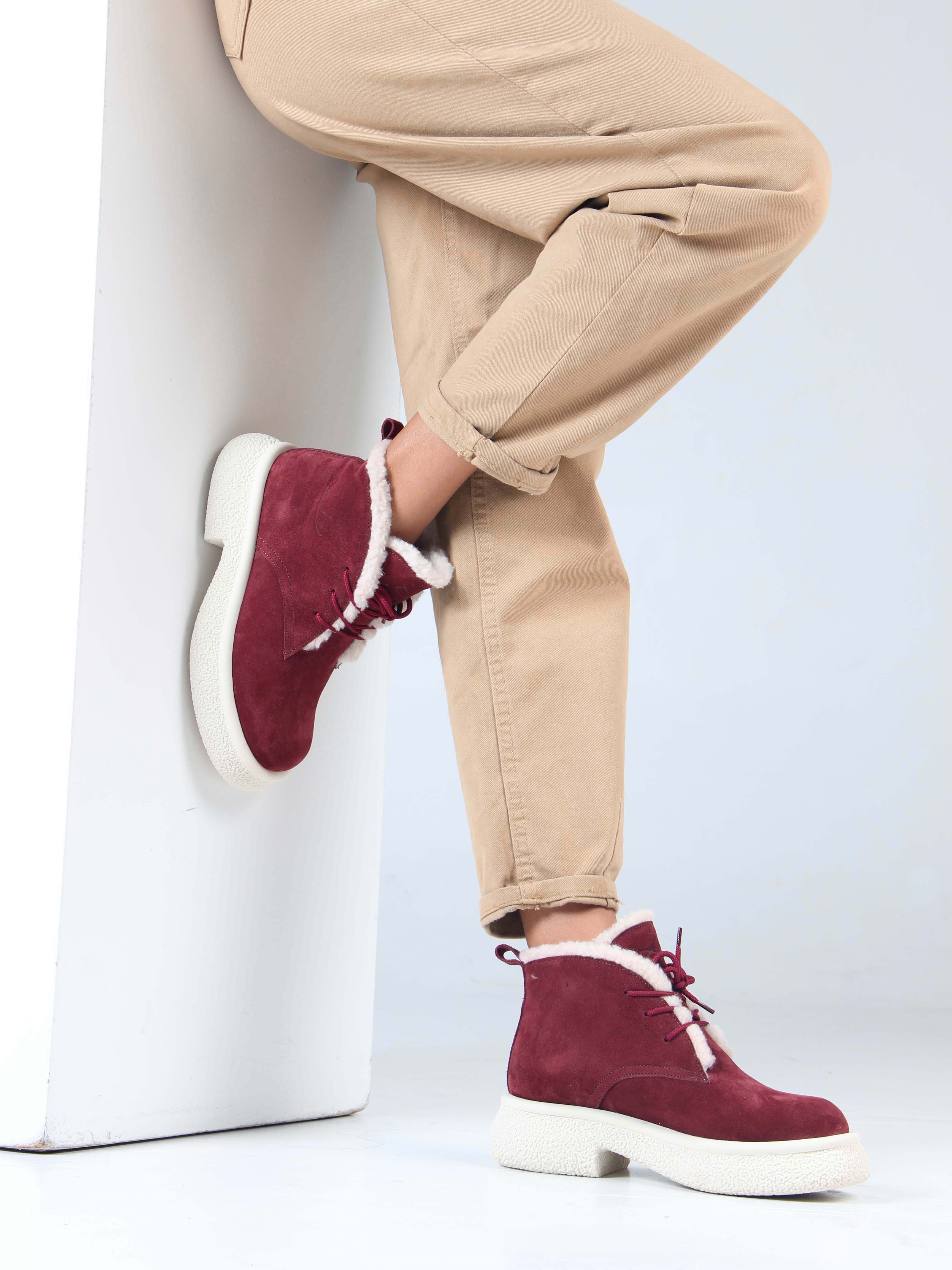 картинка Ботинки ED'ART 308.агата'w. бордo замша з от интернет магазина