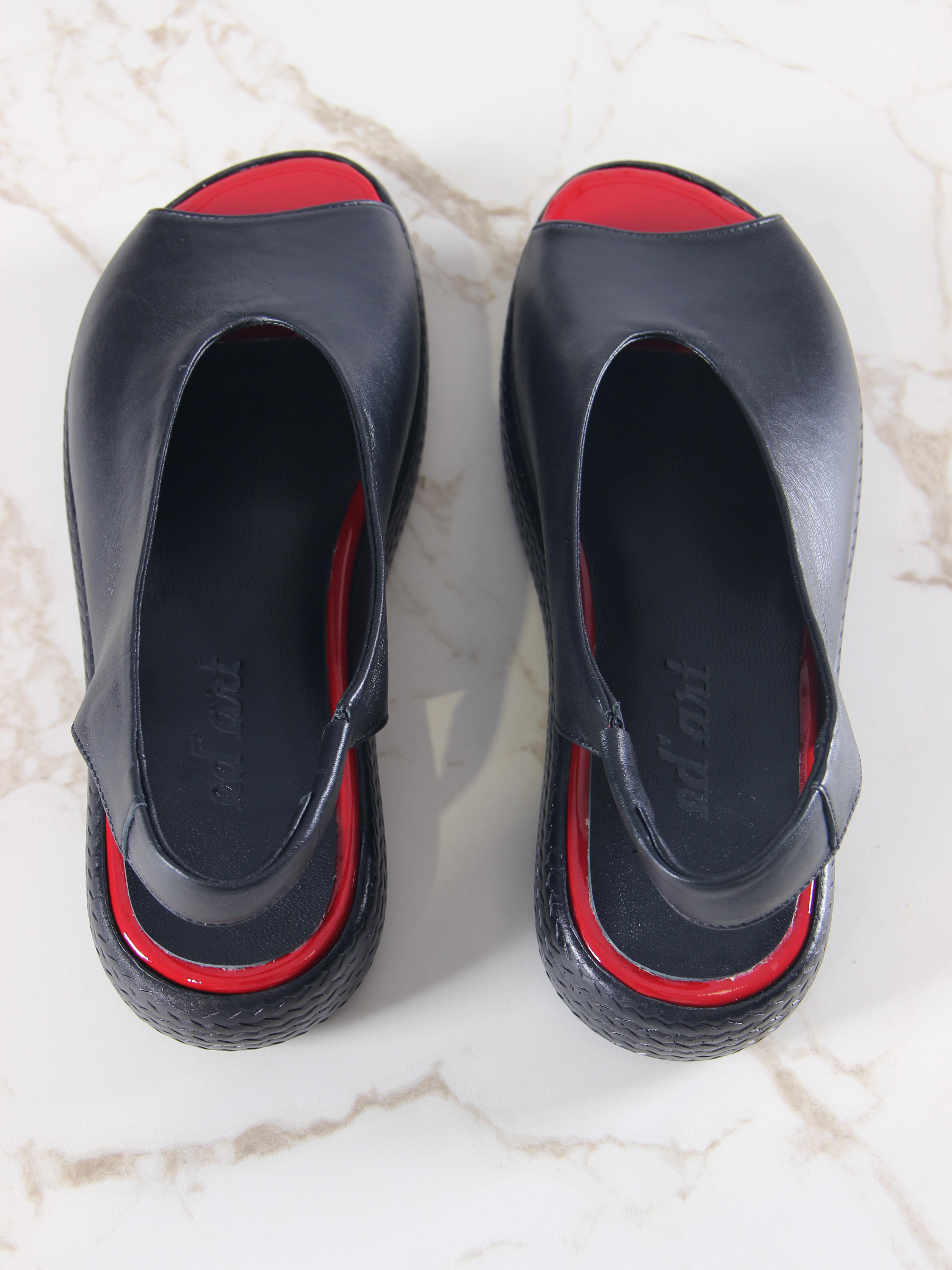 картинка Босоножки ED'ART 1019.2530'bl. красный+черный от интернет магазина